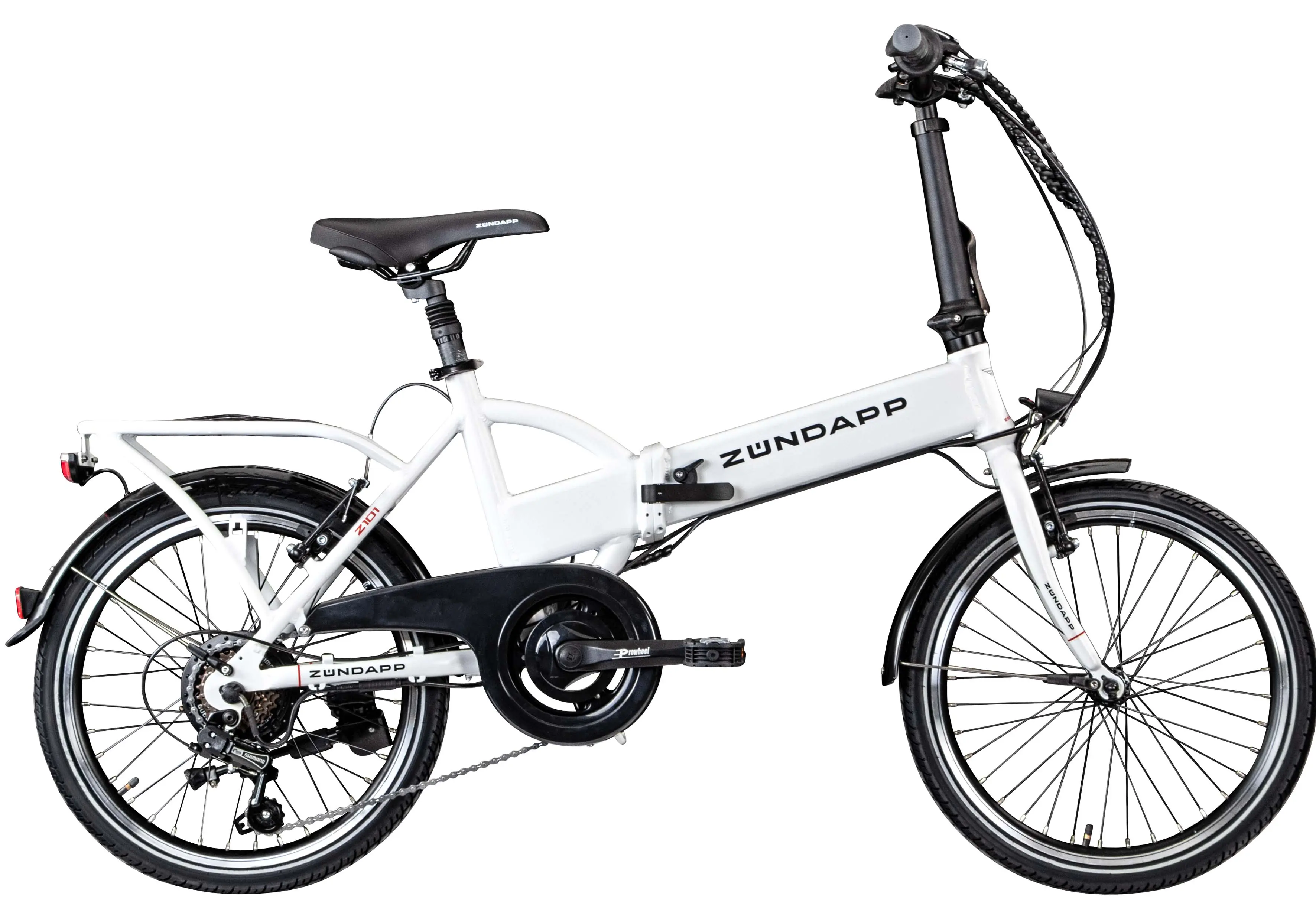 Zündapp E-Bike Faltrad Z101 20 Zoll RH 37cm 6-Gang 270 Wh weiß
