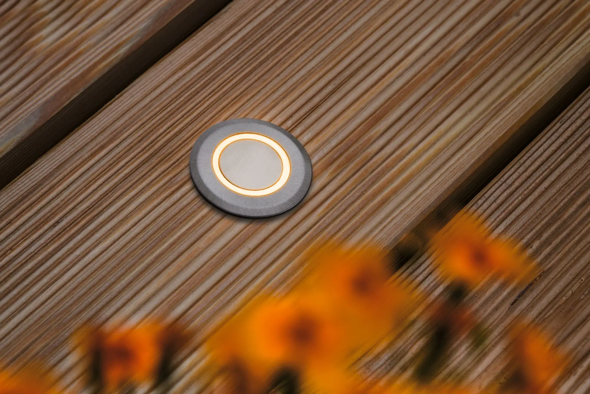 Paulmann LED Bodeneinbauleuchte Ring insect-friendly alu Ø 5 cm warmweiß