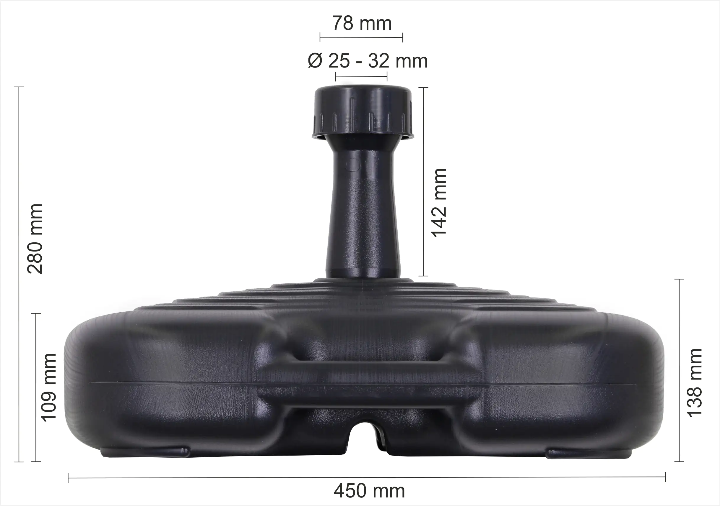 Schneider Schirmständer PE 20 L schwarz Schneider Schirmständer PE 20 L schwarz