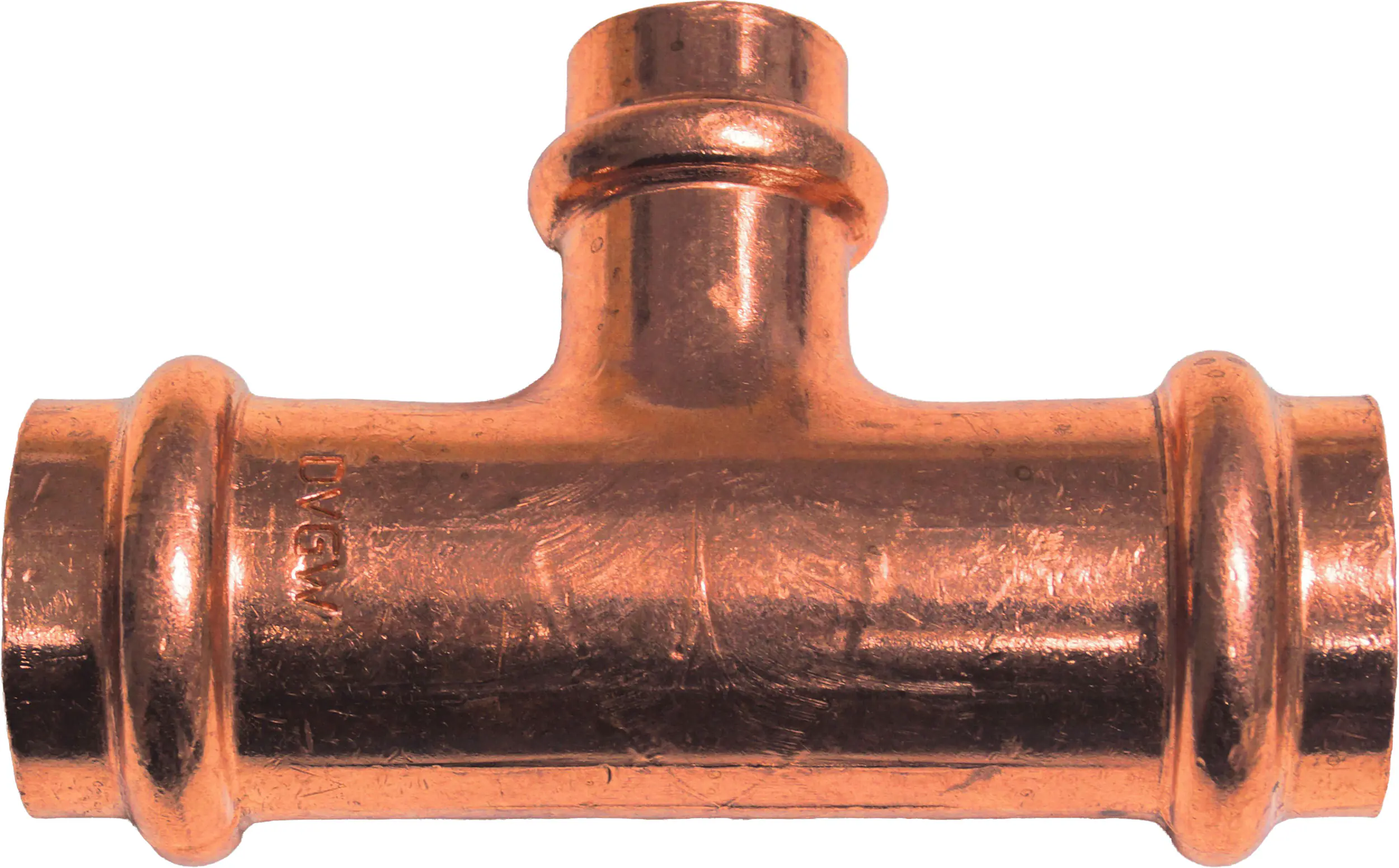 Cornat Press-T-Stück Kupfer, ø 22 mm - ø 15 mm