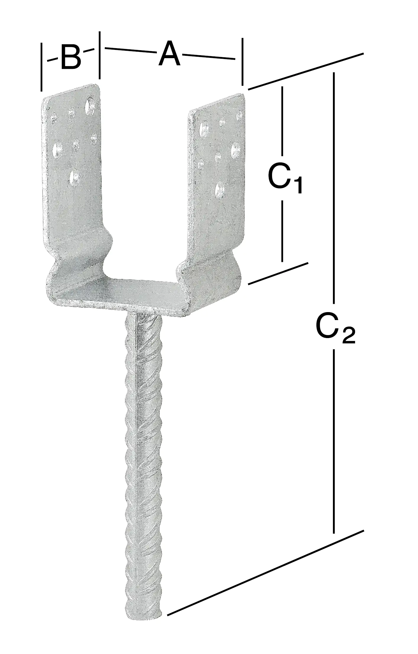Vormann Schwere Stützenschuhe feuerverzinkt 101 x 60 x 125/325 mm Vormann Schwere Stützenschuhe feuerverzinkt 101 x 60 x 125/325 mm