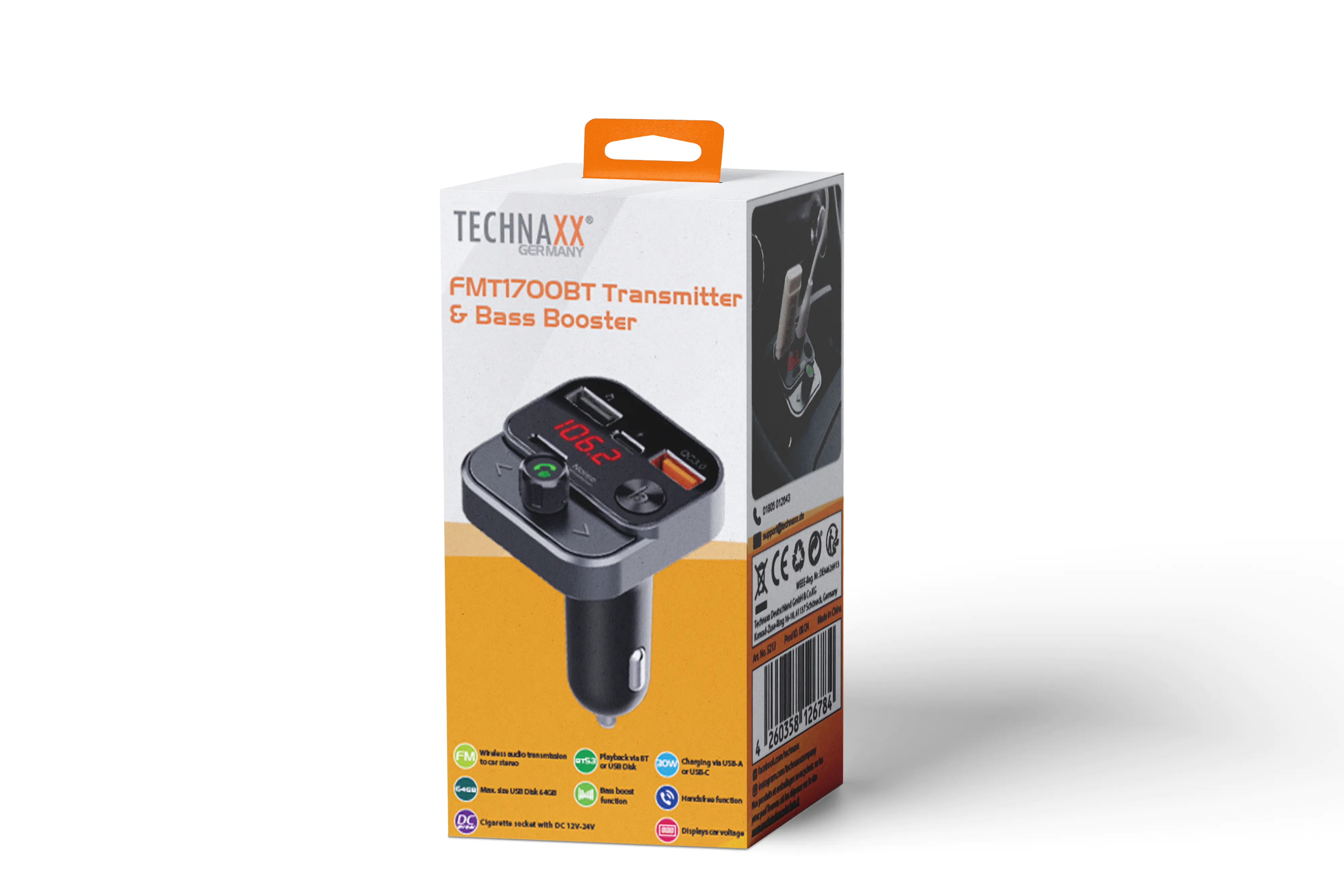Technaxx Transmitter & Bassverstärker FMT1700BT  Technaxx Transmitter & Bassverstärker FMT1700BT