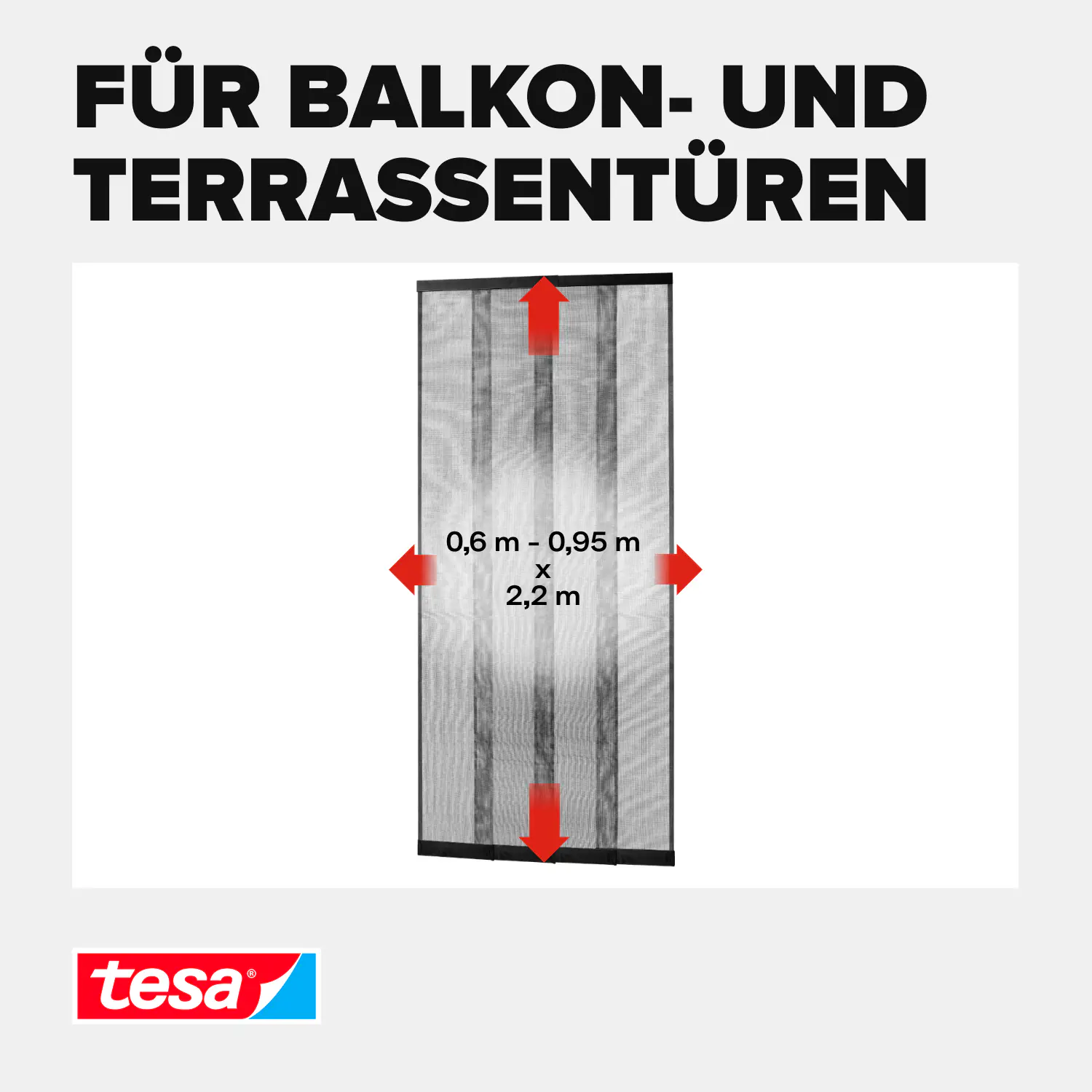 tesa Lamellentür Premium Teleskop 95 x 220 cm anthrazit