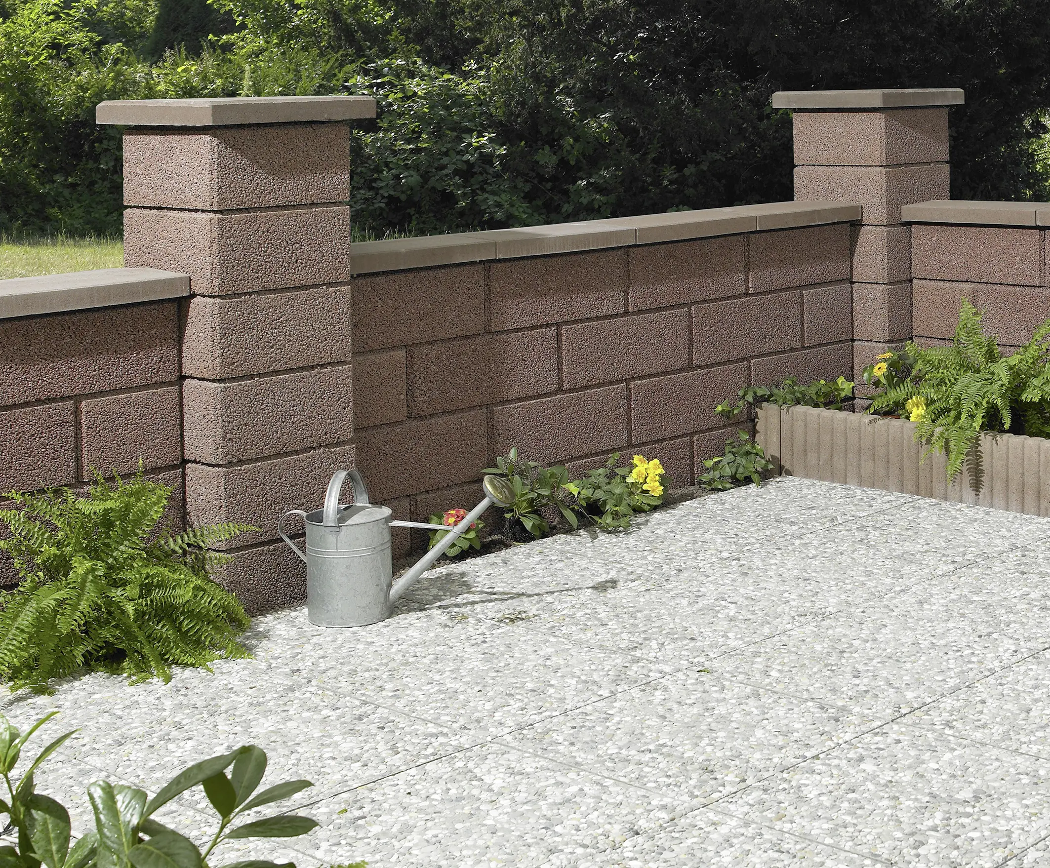 Kann Mauerstein Garten 25 x 25 x 20 cm braun