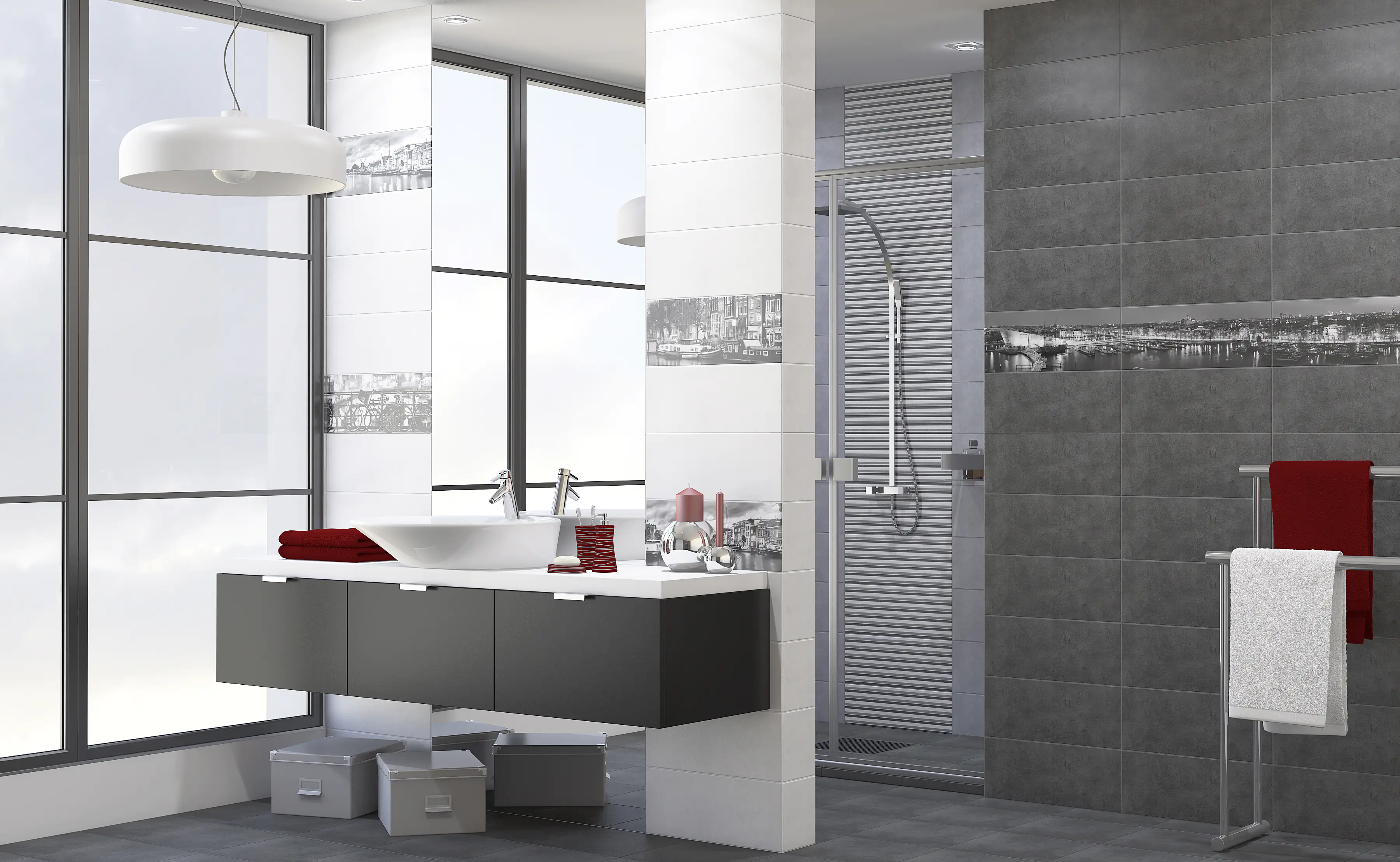 Wandfliese Denver 20 x 50 cm weiß