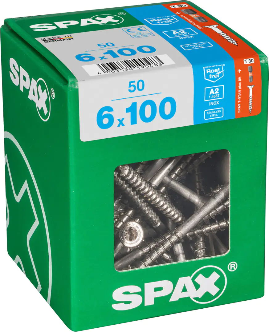 Spax Universalschrauben 6.0 x 100 mm TX 30 - 50 Stk.