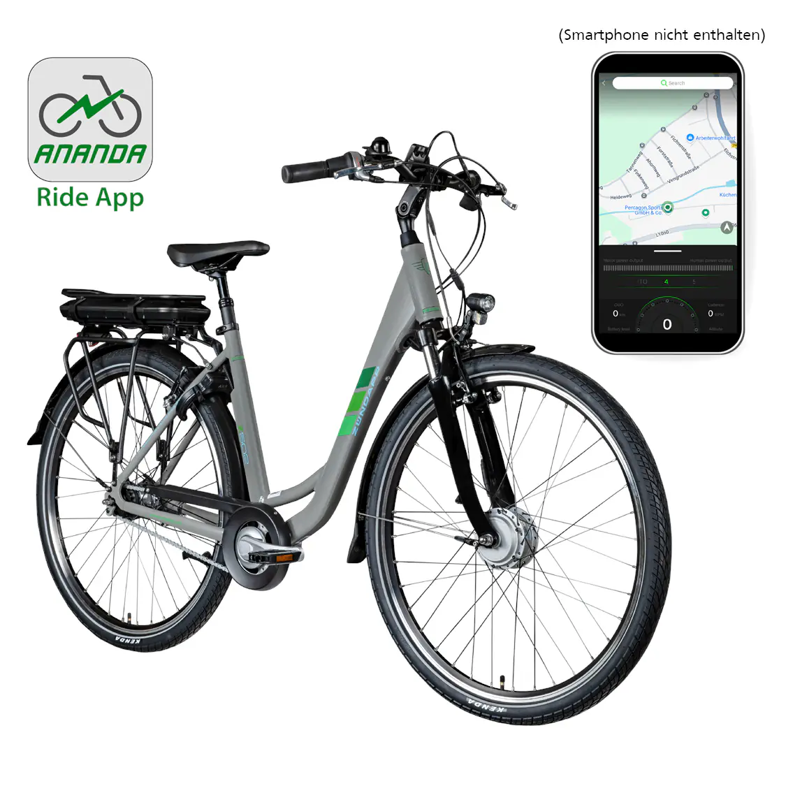 Zündapp E-Bike Z502 City 28 Zoll 7-Gang 522 Wh grau grün Zündapp E-Bike Z502 City 28 Zoll 7-Gang 522 Wh grau grün