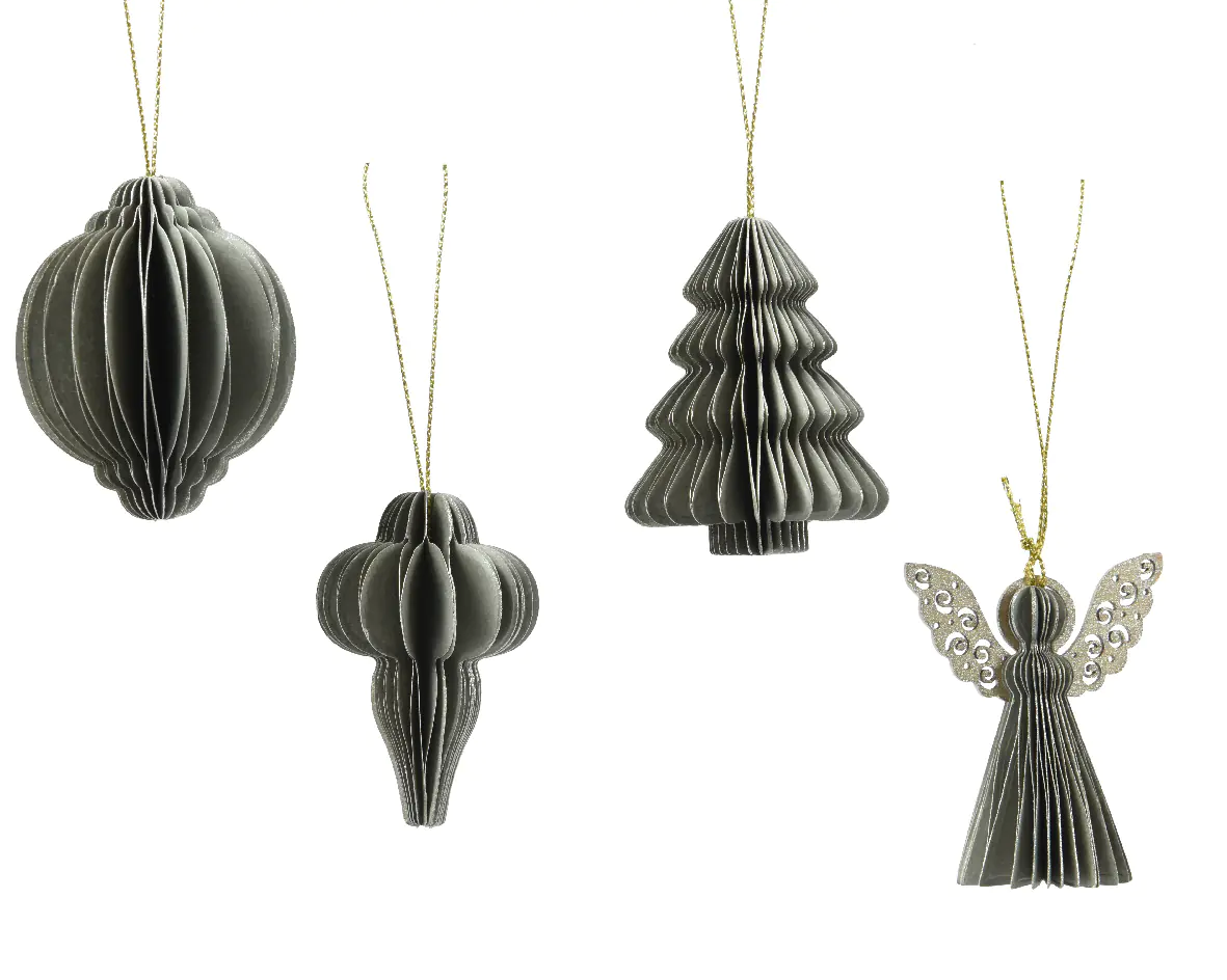 Dekofigur Papier grün 6 x 6 cm 