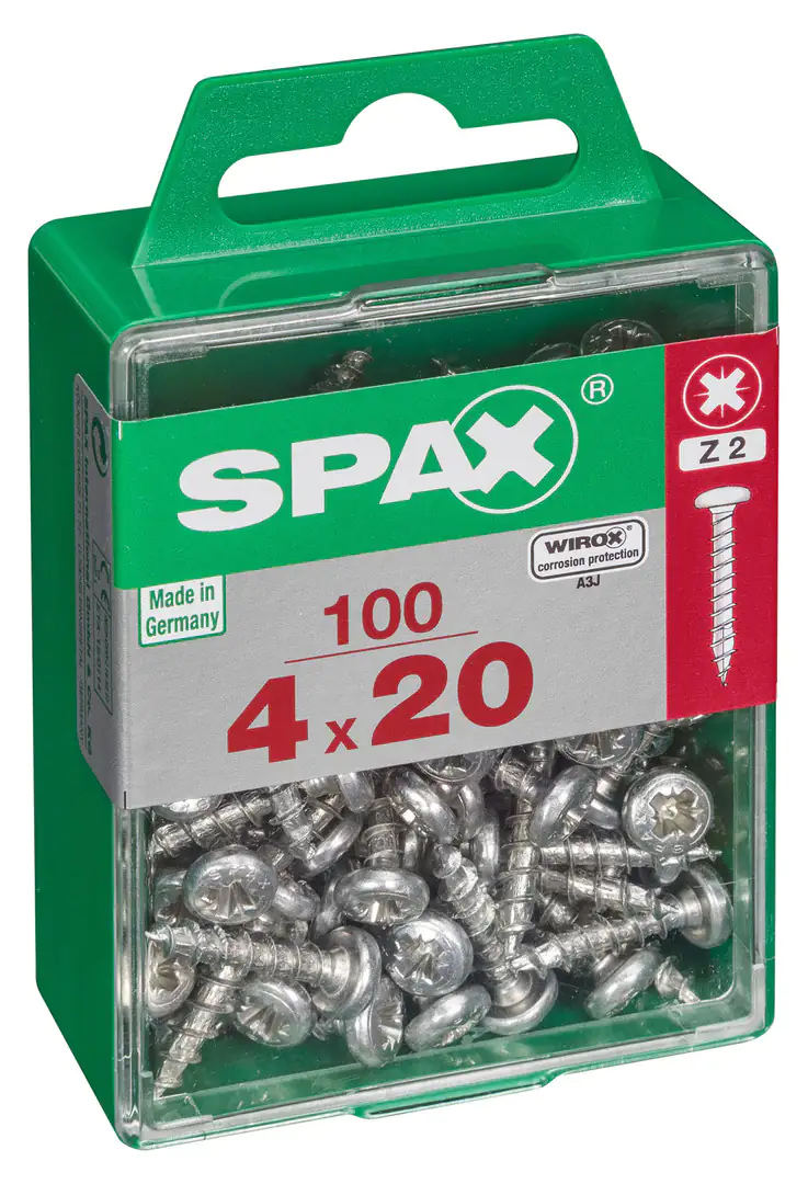 Spax Universalschrauben 4.0 x 20 mm TX 20 Rundkopf - 100 Stk.