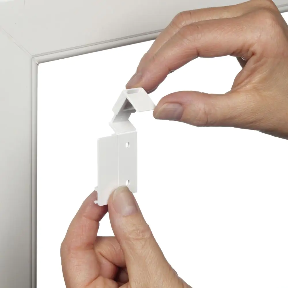 Gardinia EasyFix Klebe- und Klemmset 2 Stück, weiß