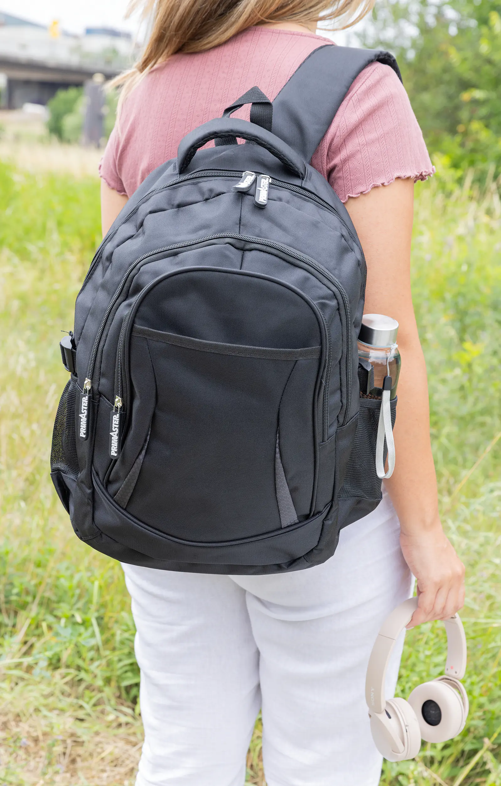 Primaster Rucksack schwarz-grau, 32 x 46 x 18 cm (B x H x T) Primaster Rucksack schwarz-grau, 32 x 46 x 18 cm (B x H x T)