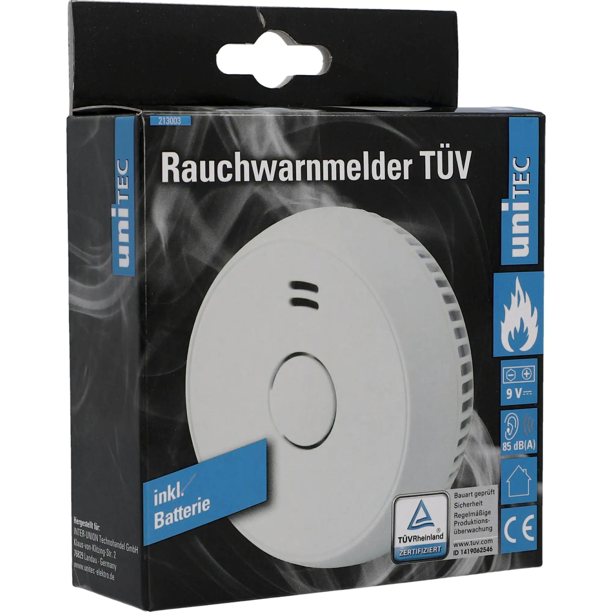 Rauchwarnmelder 9 Volt Batterie fotoelektronisch, weiß Rauchwarnmelder 9 Volt Batterie fotoelektronisch, weiß