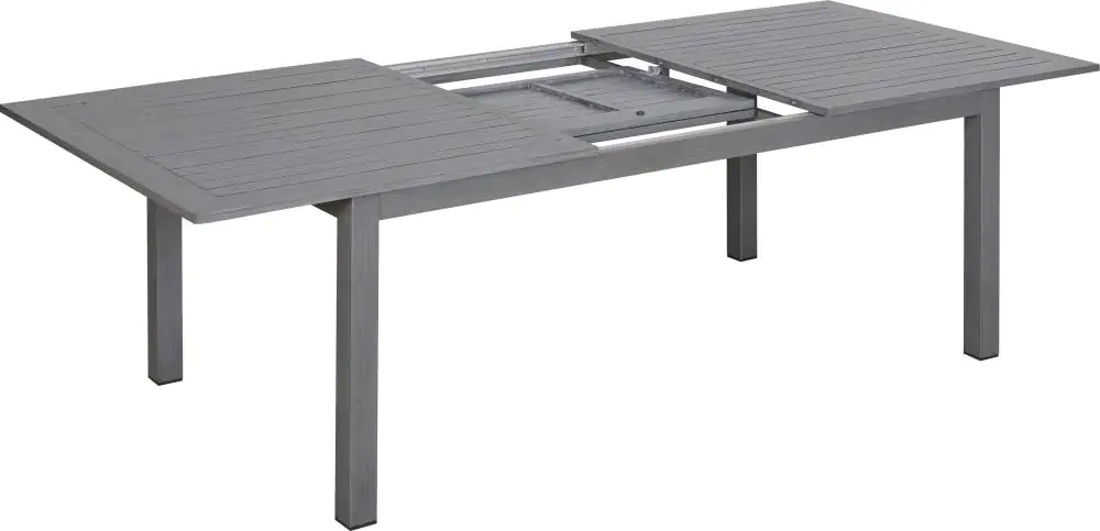 Primaster Alutisch Rivoli 180/240 x 100 x 75 cm, rechteckig grau ausziehbar