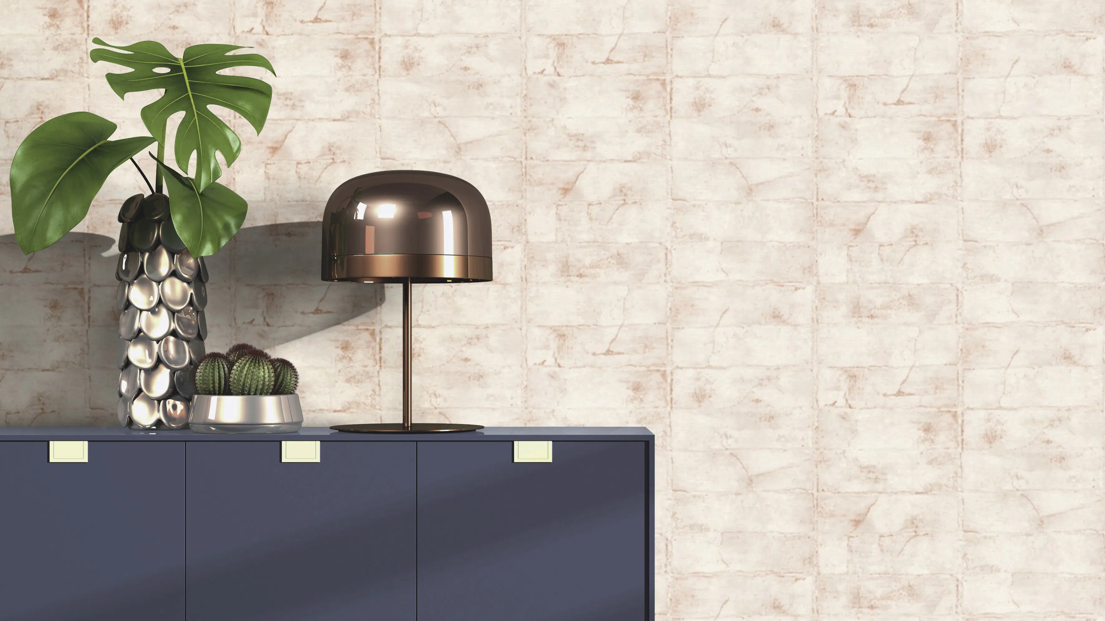 Rasch Vliestapete 520149 Concrete steine rot weiß 10,05 x 0,53 m