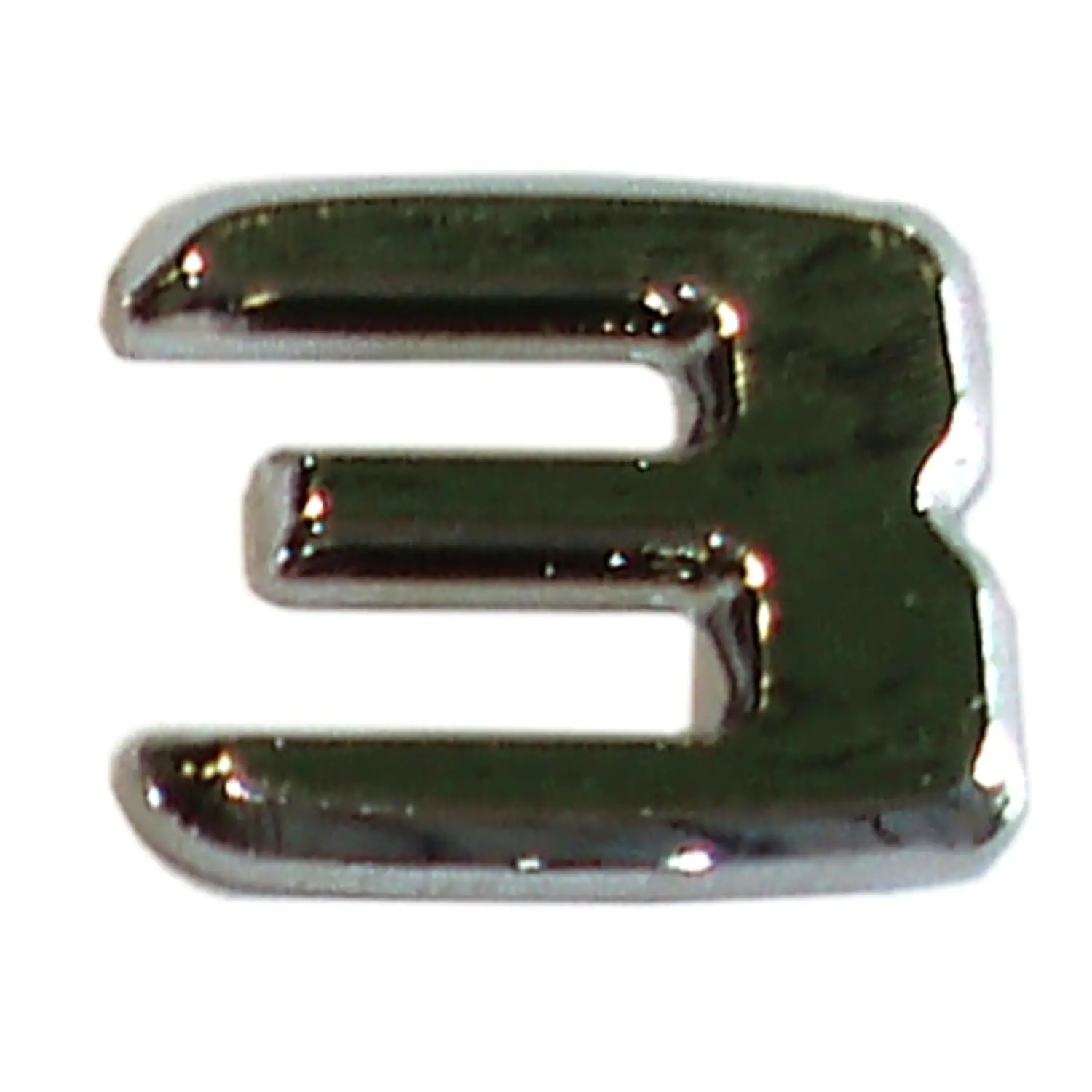 Hermann Schütz 3D-Relief-Chrome-Zahl 3 25x35mm