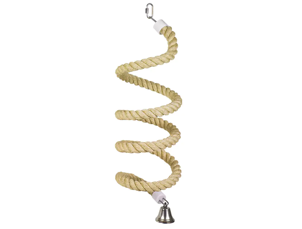 Nobby Vogelspielzeug Sisal Seil Spirale mit Glocke 245 cm natur