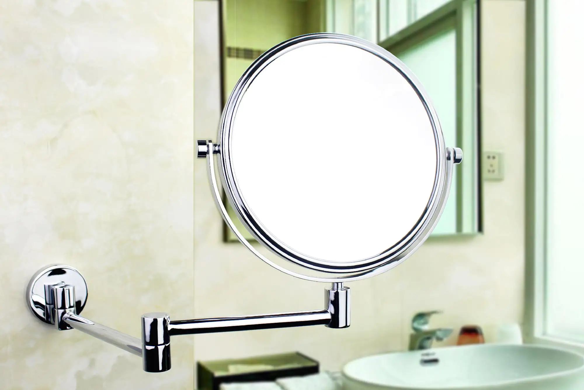 Primaster Wand-Kosmetikspiegel 5-fach Vergrößerung rund