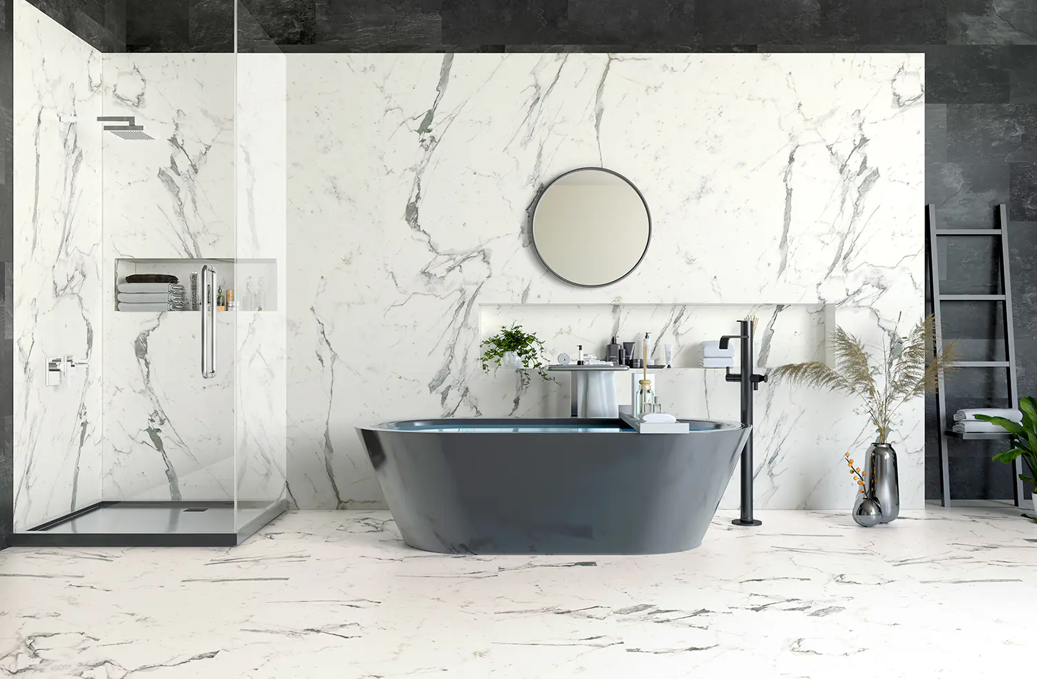 Classen Wandverkleidung Vario Marble white 255 x 120 cm x 3 mm