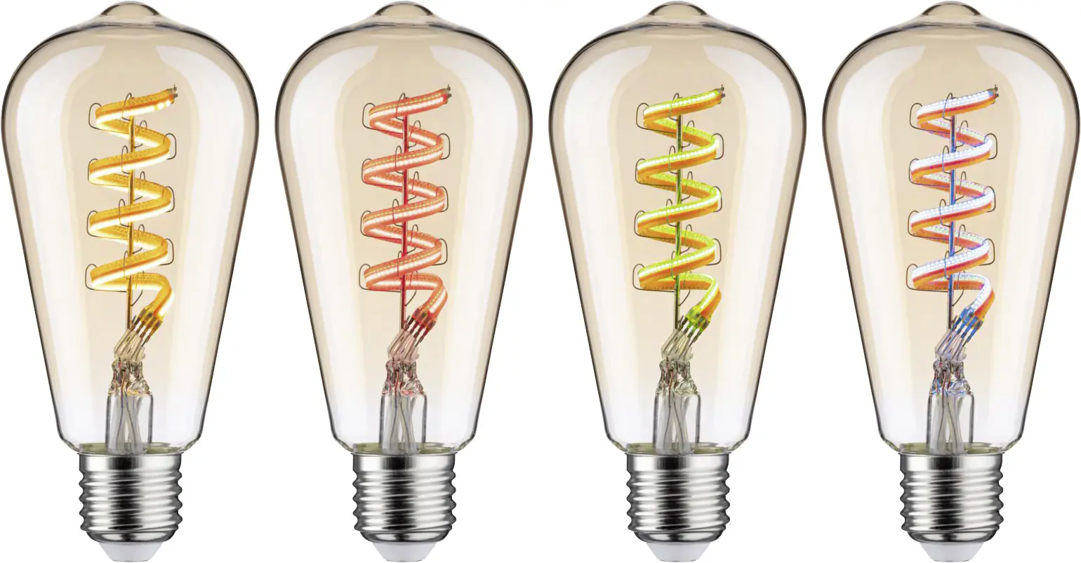 Paulmann LED Leuchtmittel ZigBee Edison E27 6,3 W RGBW 3er-Pack