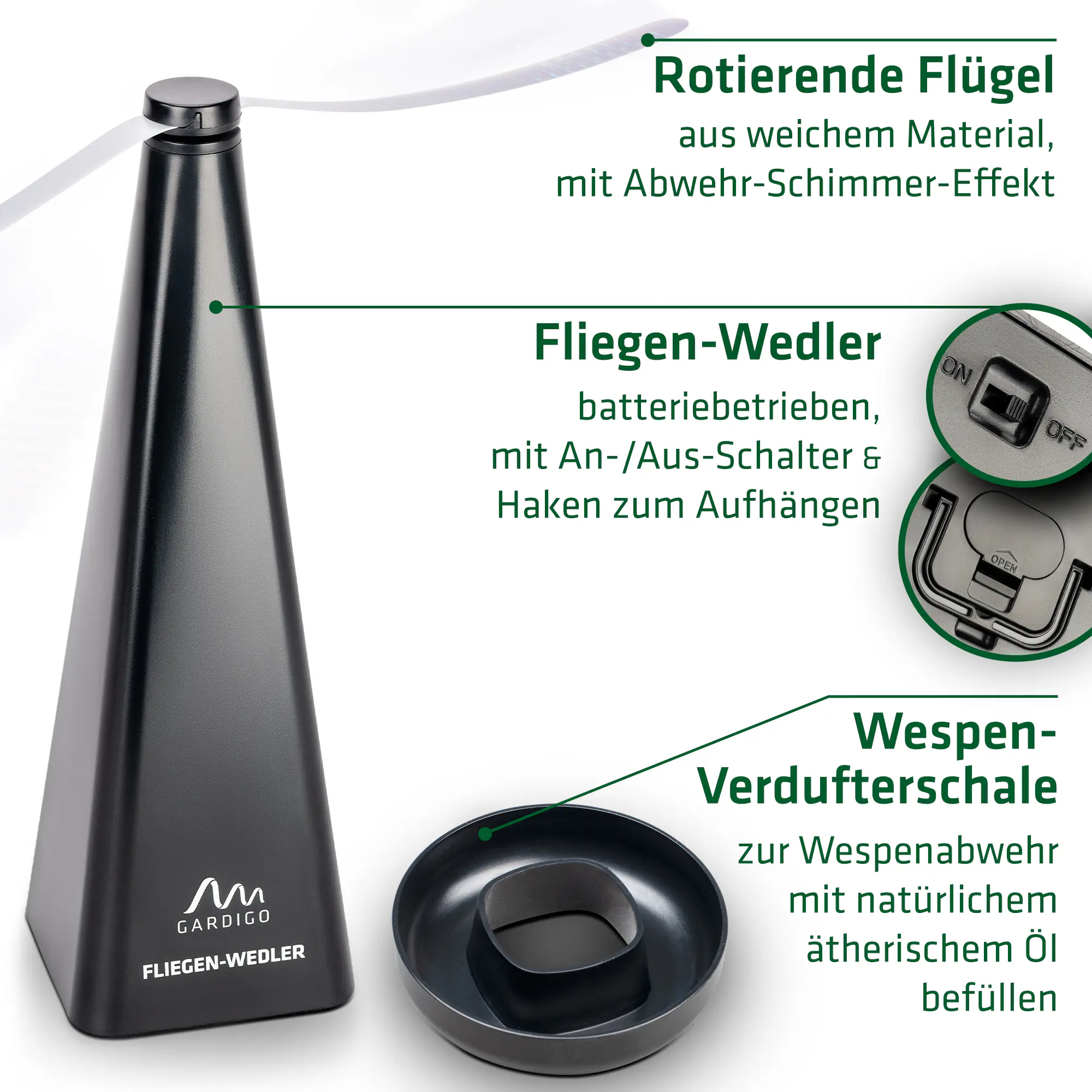 Gardigo Fliegen-Wedler mit Aufhängehaken
