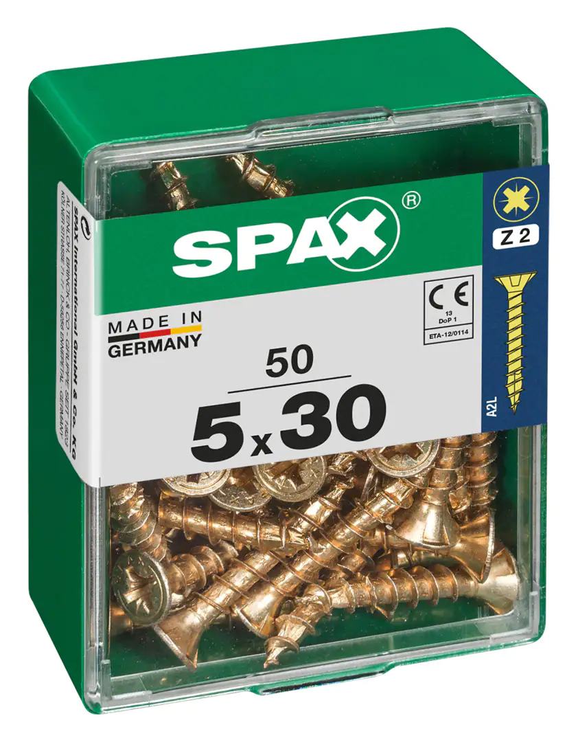 Spax Universalschrauben 5.0 x 30 mm PZ 2 - 50 Stk.