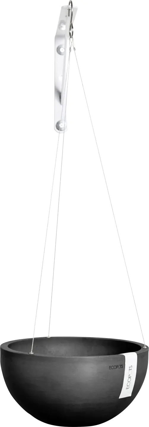 Ecopots Hängeampel Brussels dunkelgrau Ø 27 cm