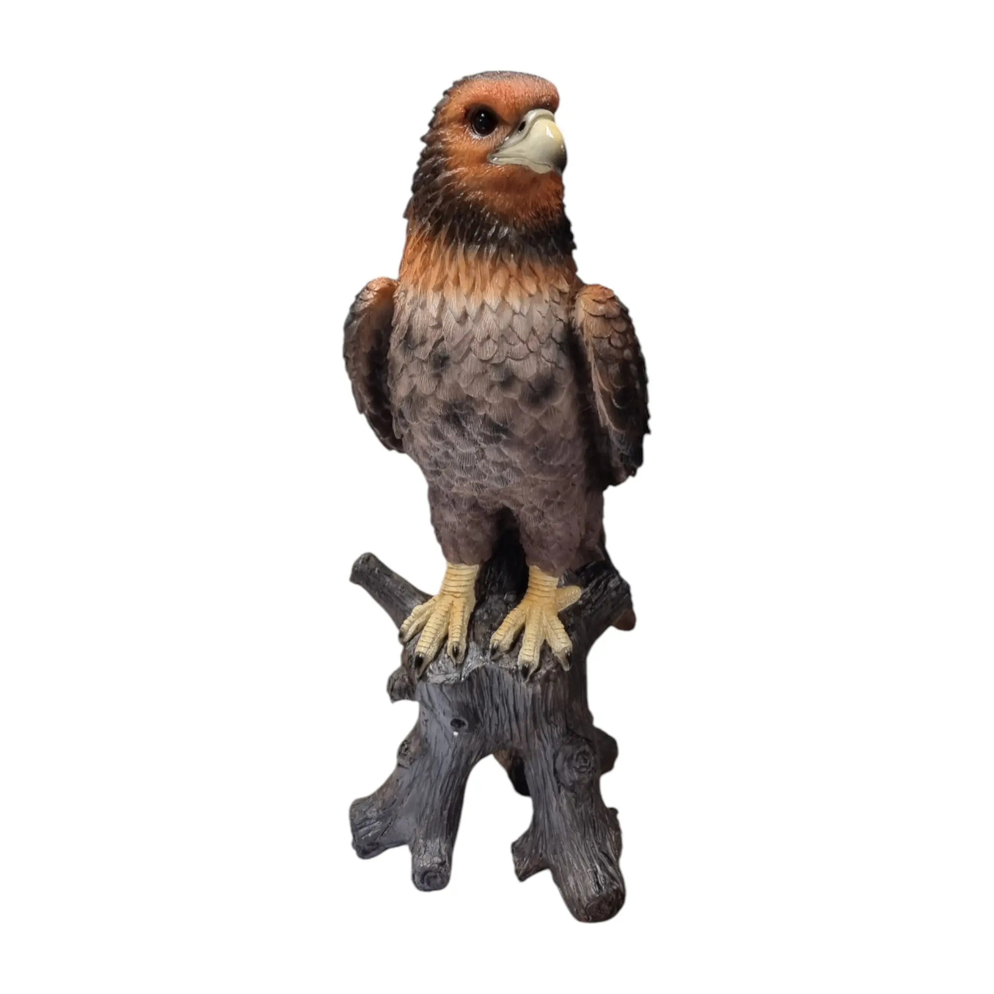 Dekofigur Adler auf Stamm 41 x 21 x 17 cm bunt