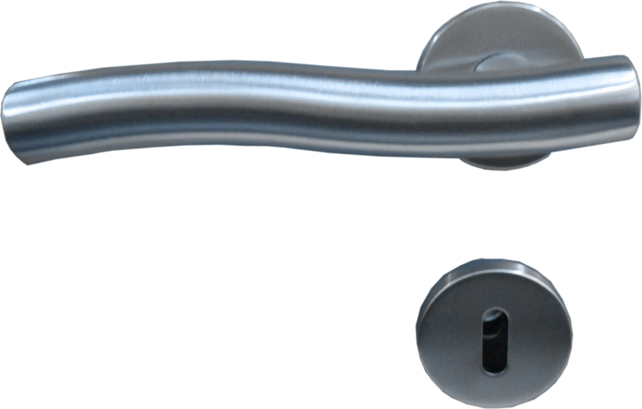 2077631450151 TrendLine BB-Rosettengarnitur Edelstahl Ø 5 cm rund welliger Griff