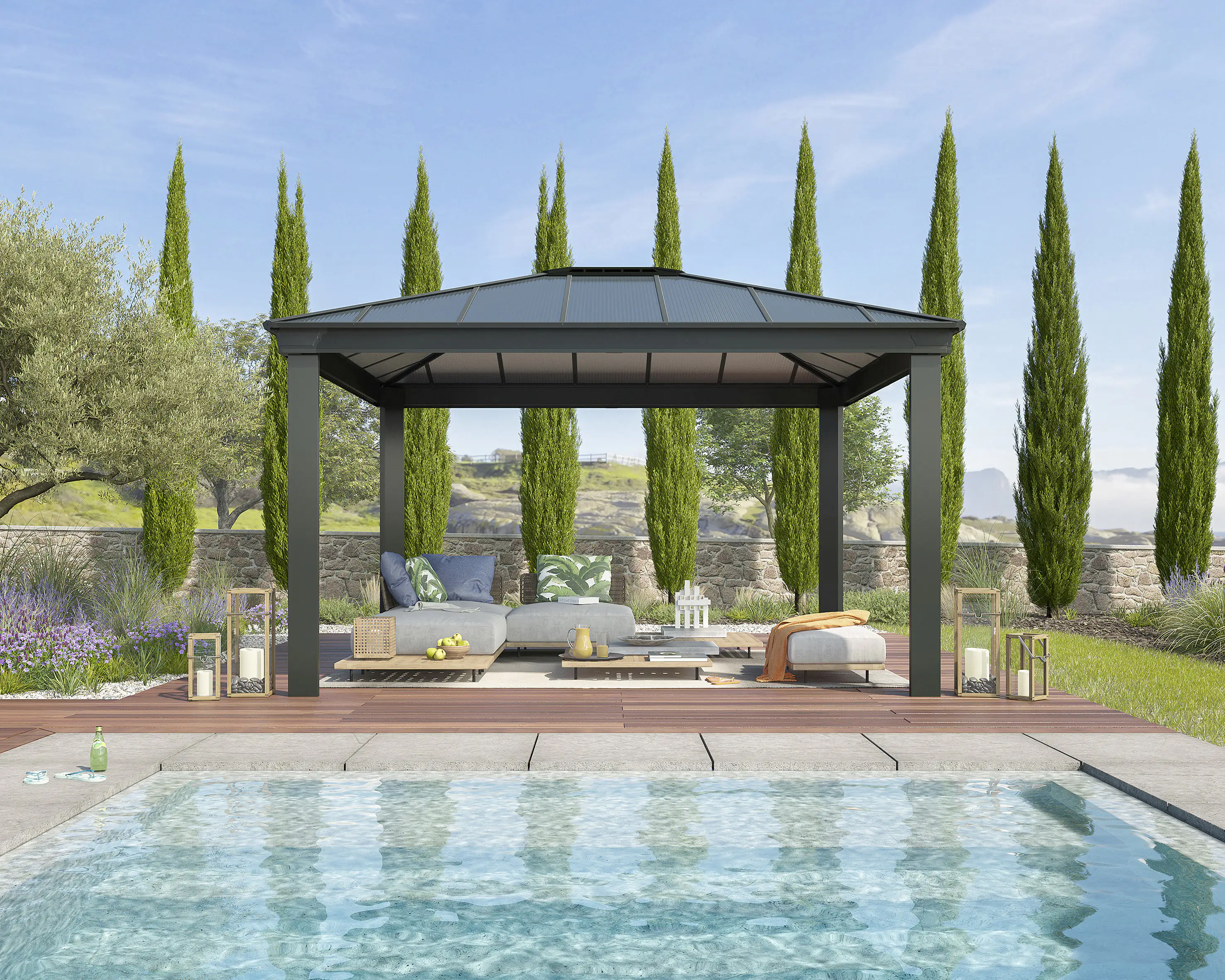Canopia Pavillon Dallas 4300 4,26 x 3,64 m grau Canopia Pavillon Dallas 4300 4,26 x 3,64 m grau