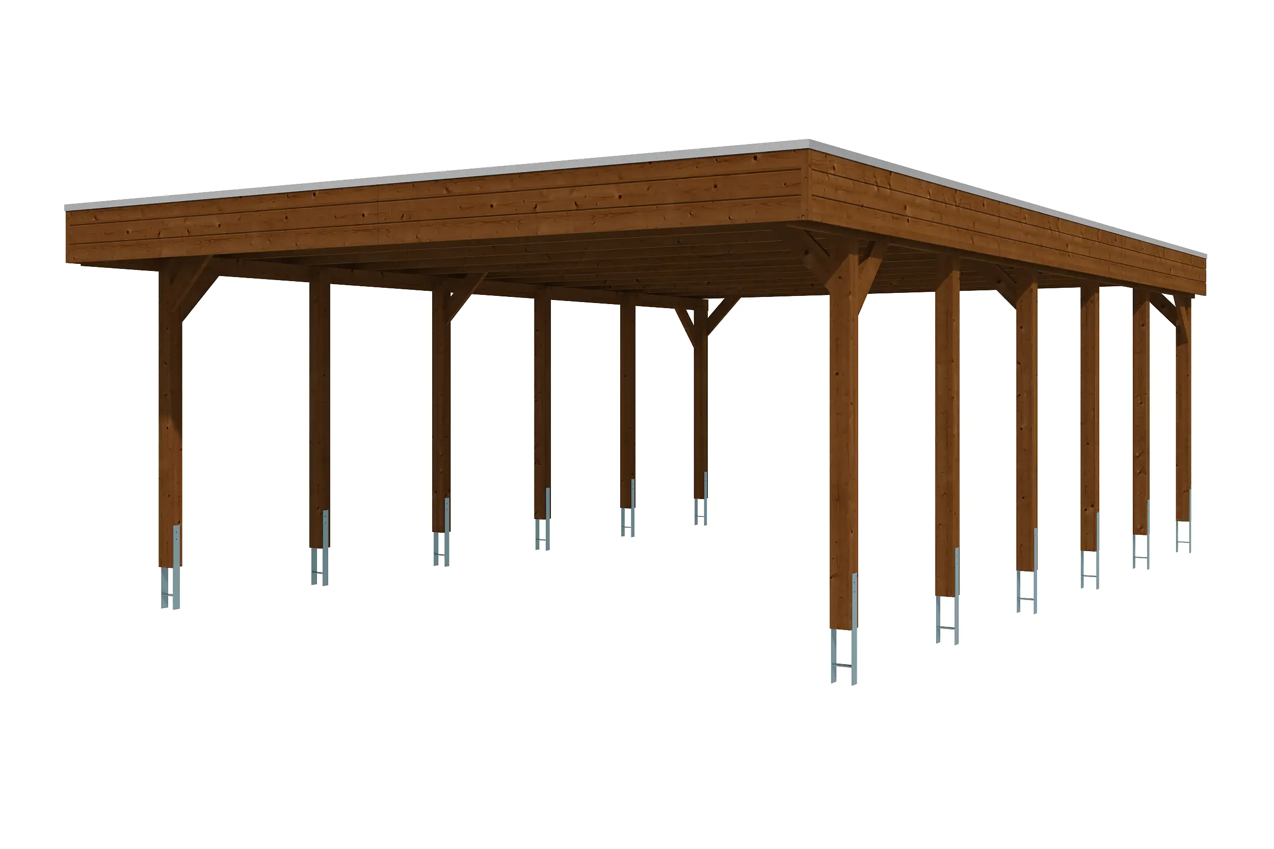 SKAN HOLZ Carport Friesland 557 x 860 cm mit EPDM-Dach