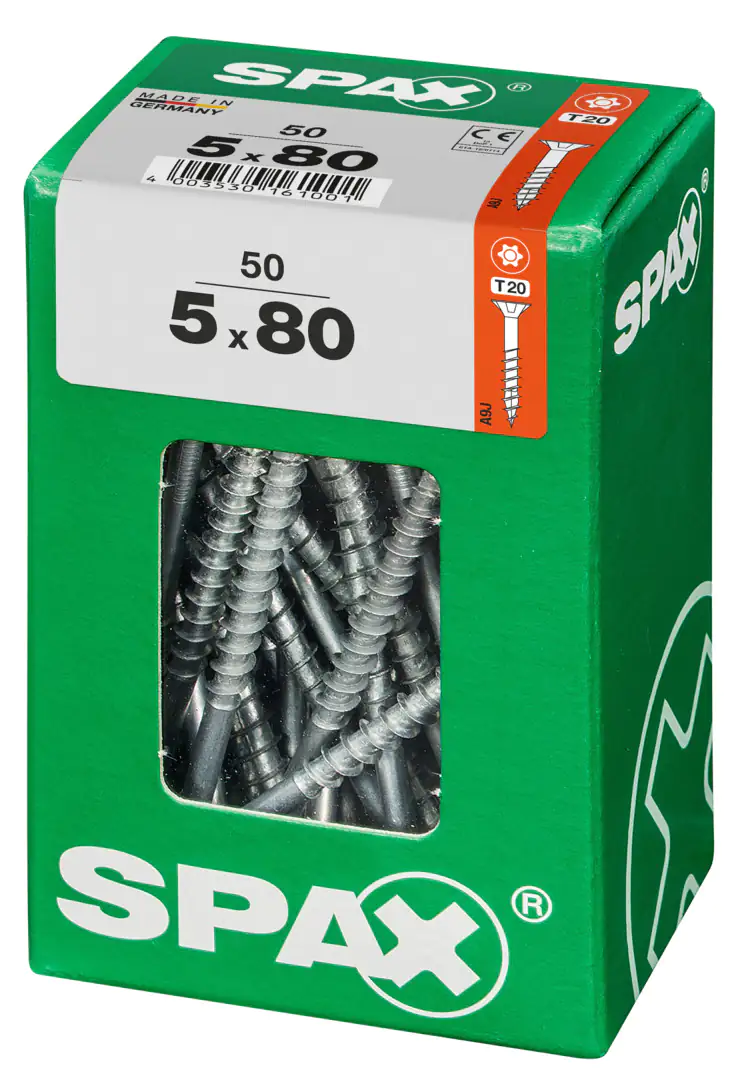 Spax Universalschrauben 5.0 x 80 mm TX 20 - 50 Stk.