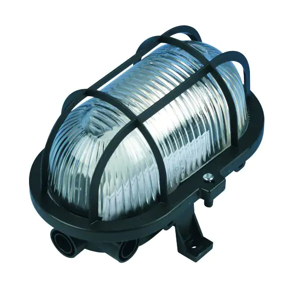 REV Oval-Außenleuchte schwarz 60 W