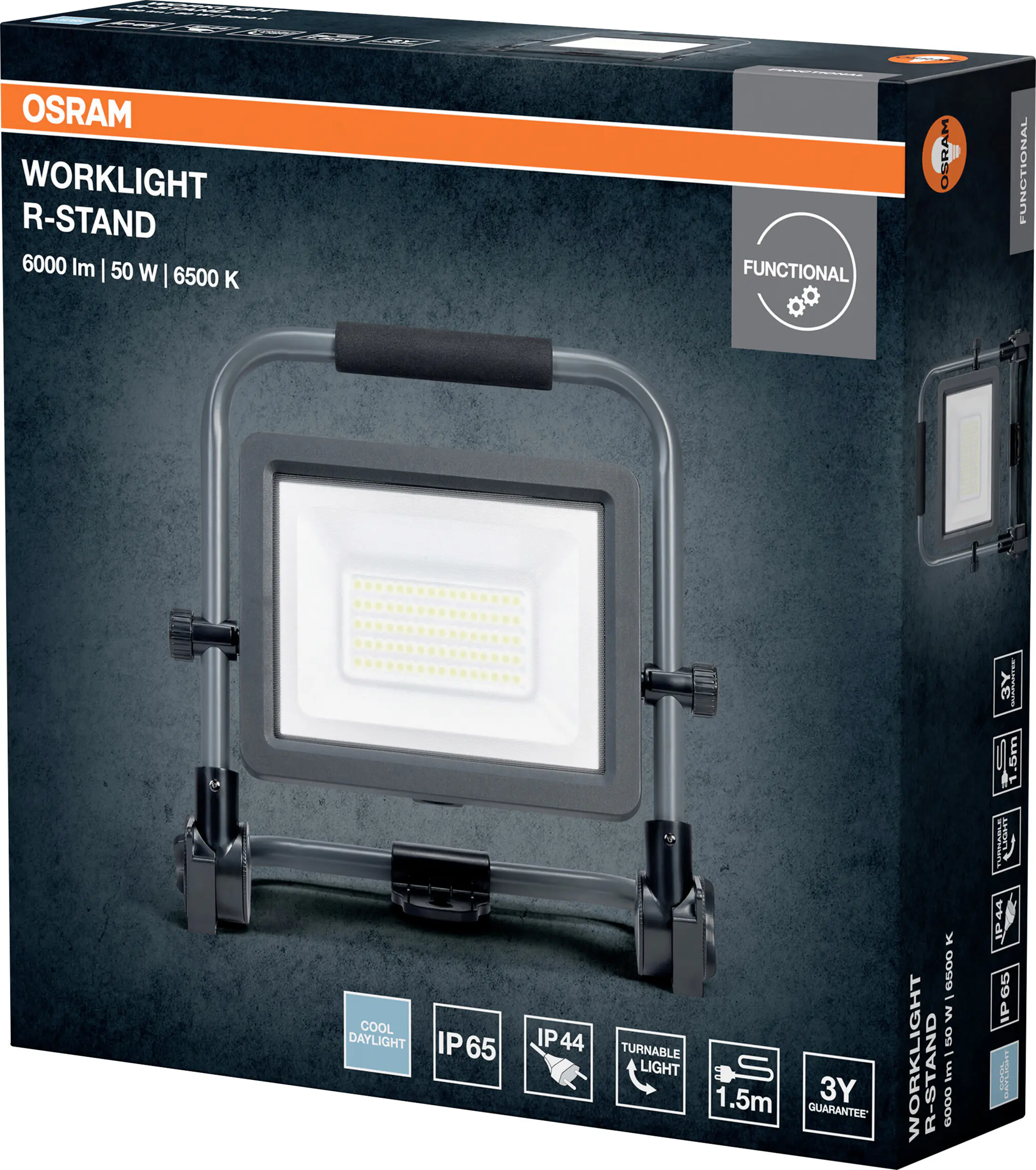 Osram LED Baustrahler Worklight Value 50 W kaltweiß schwarz-grau