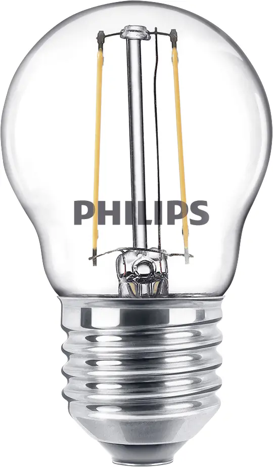 Philips LED-Leuchtmittel Filament Tropfenform P45 E27 2W warmweiß