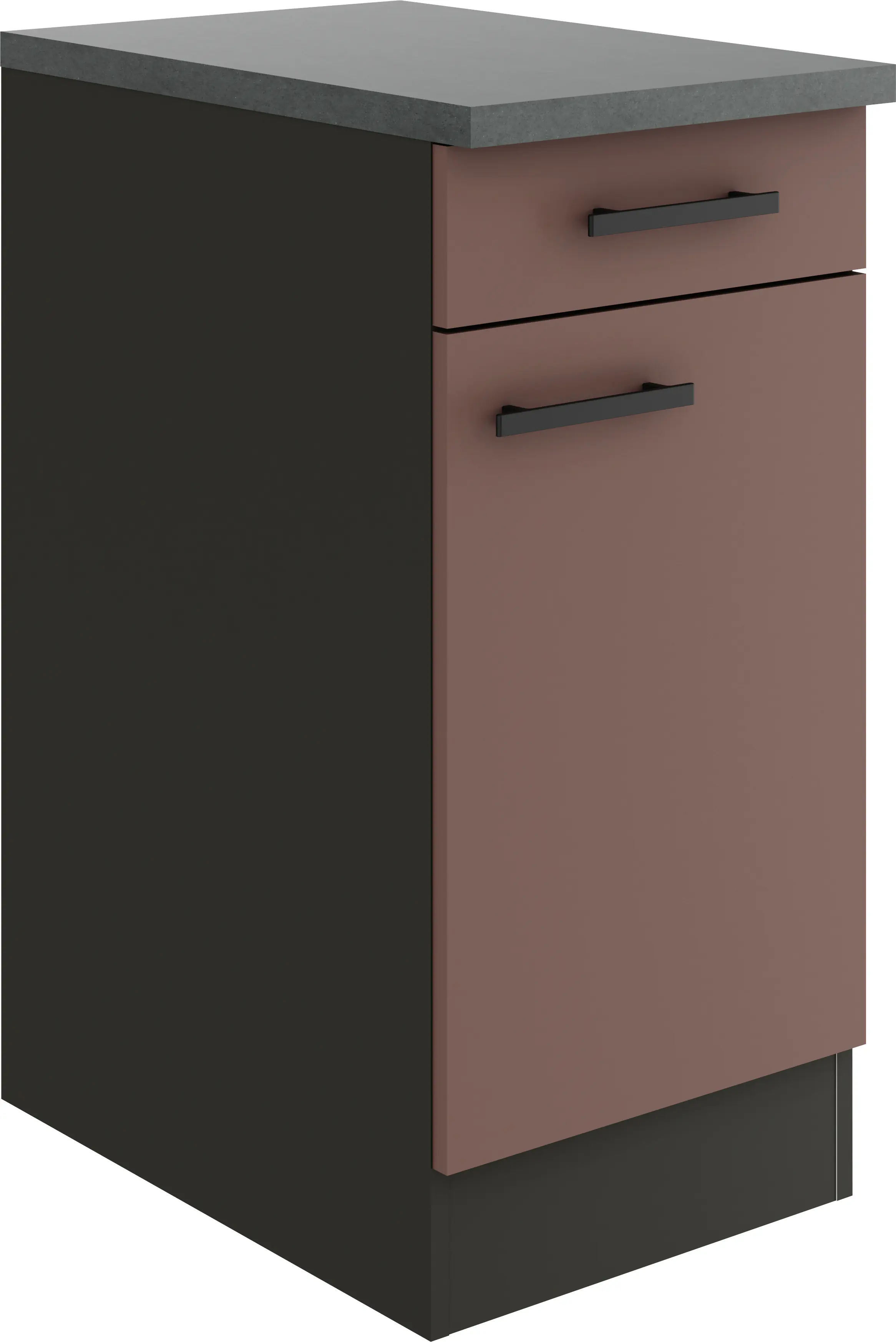 Optifit Unterschrank Nizza 407 rostrot/anthrazit matt 40 cm 