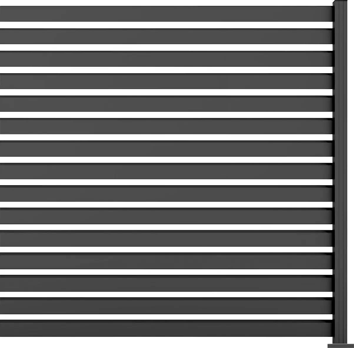 Ambiente Alu-Zaun Erweiterungsset Rhombus MAXI 187 x 184,2 cm anthrazit