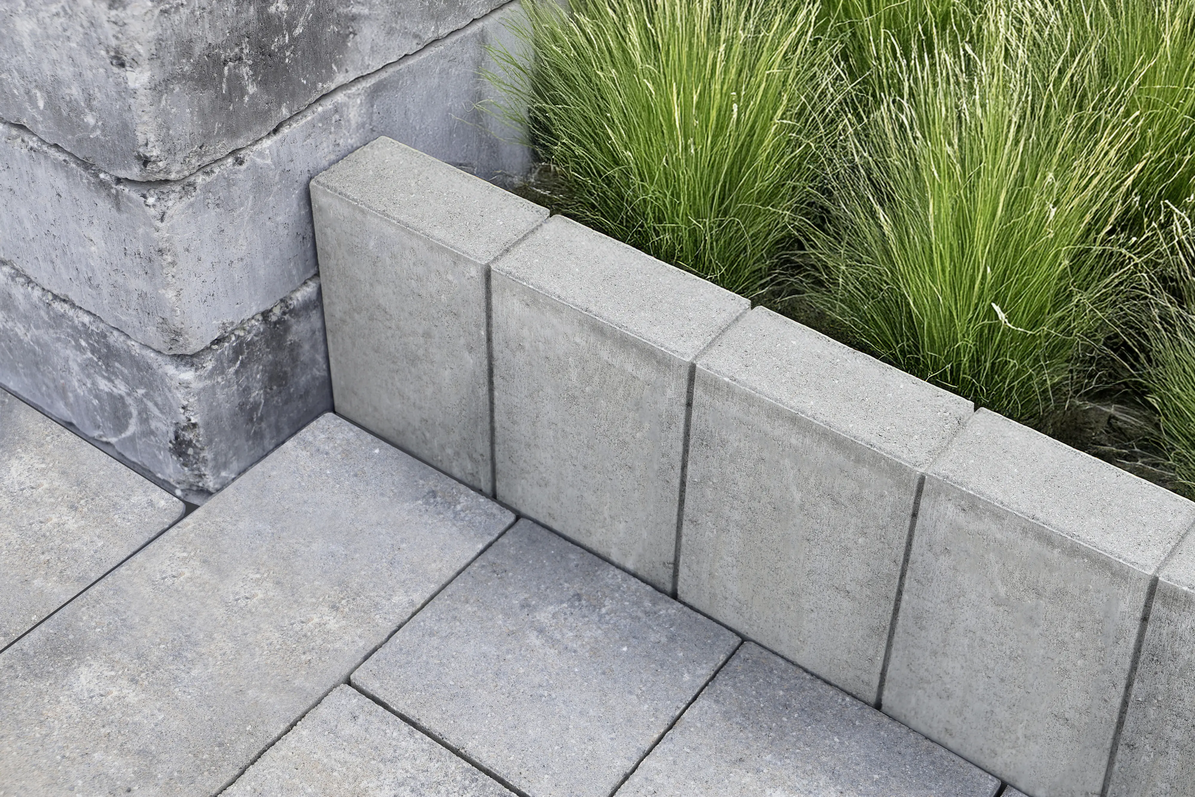 EHL Palisade Palibord Lima Rechteck 50 x 25 x 6 cm grau