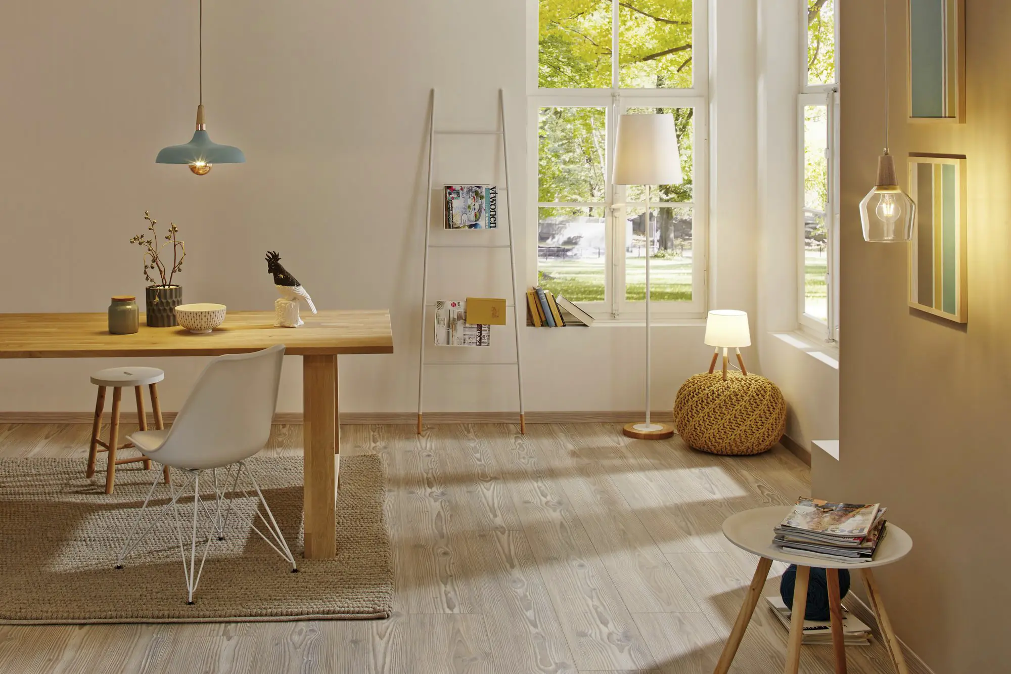 Paulmann Tischleuchte Neordic Berit E27, weiß, dimmbar