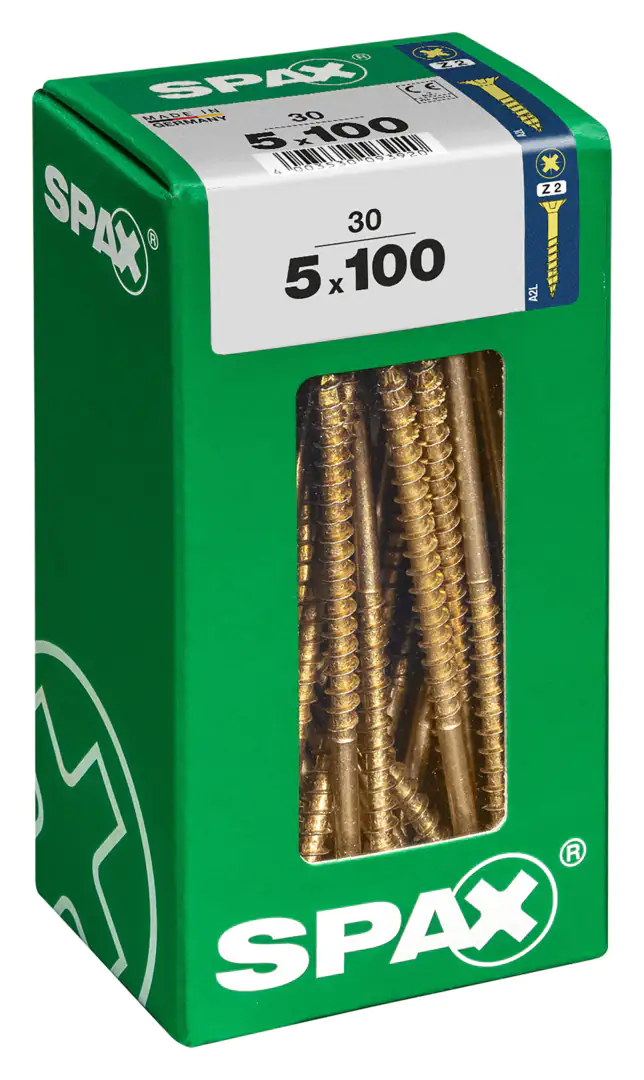 Spax Universalschrauben 5.0 x 100 mm PZ 2 - 30 Stk.