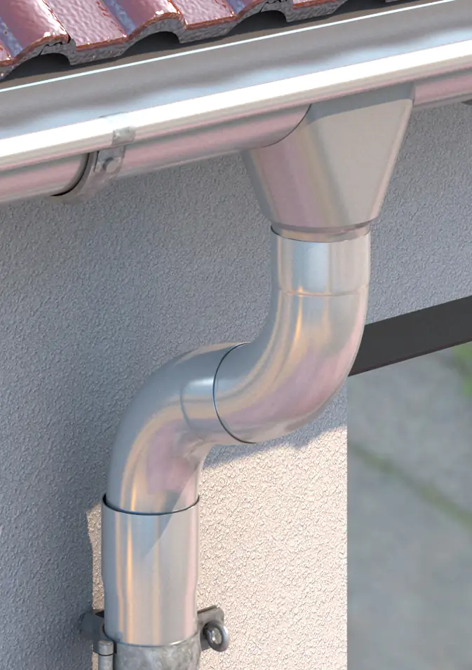 Sarei Fallrohrbogen DN 60/72° Alu-anthrazit Sarei Fallrohrbogen DN 60/72° Alu-anthrazit