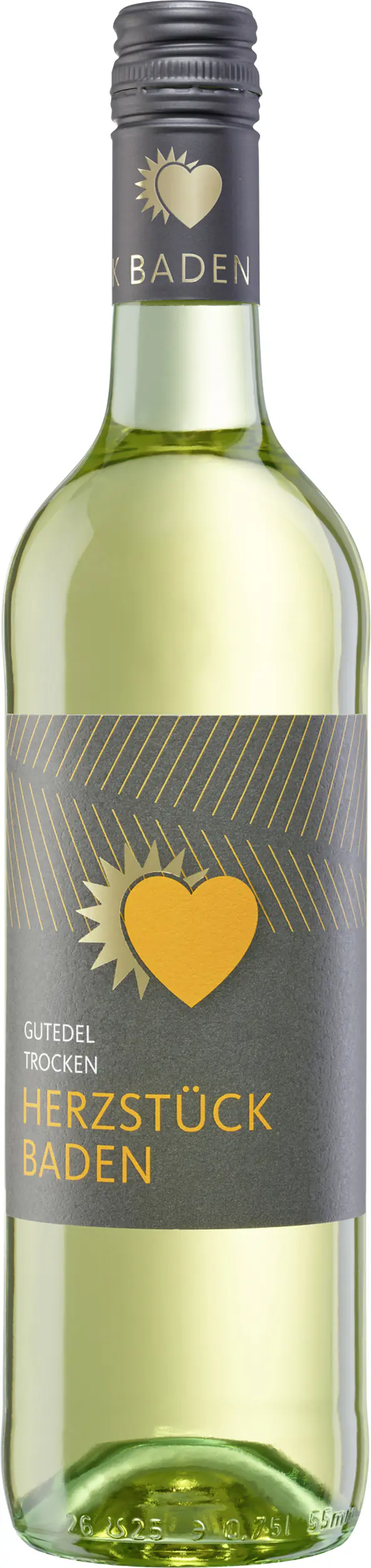 Herzstück Baden Weißwein Gutedel QW trocken 0,75 l