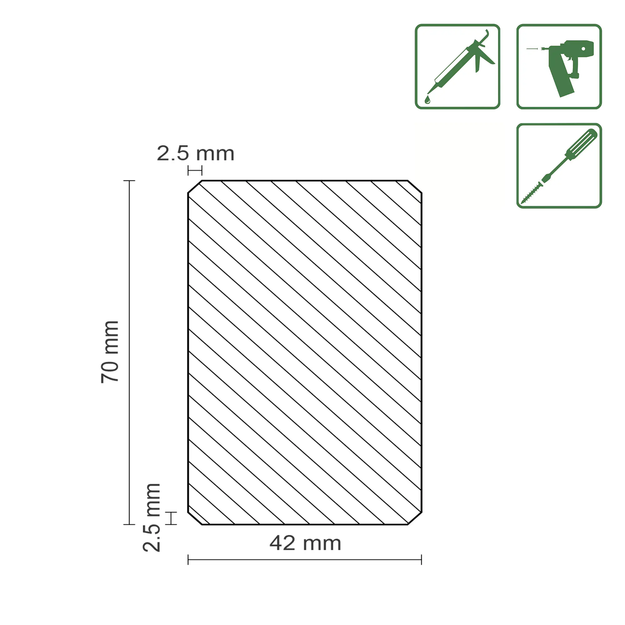 FN Neuhofer Rahmen Wood Pro 240 cm 70 x 42 mm Fichte