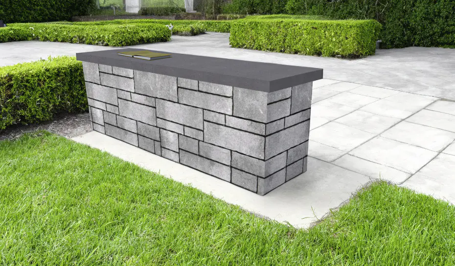 EHL Betonsteine Sitzbank Tribus CityPur 160 x 67 cm grau-anthrazit-nuanciert