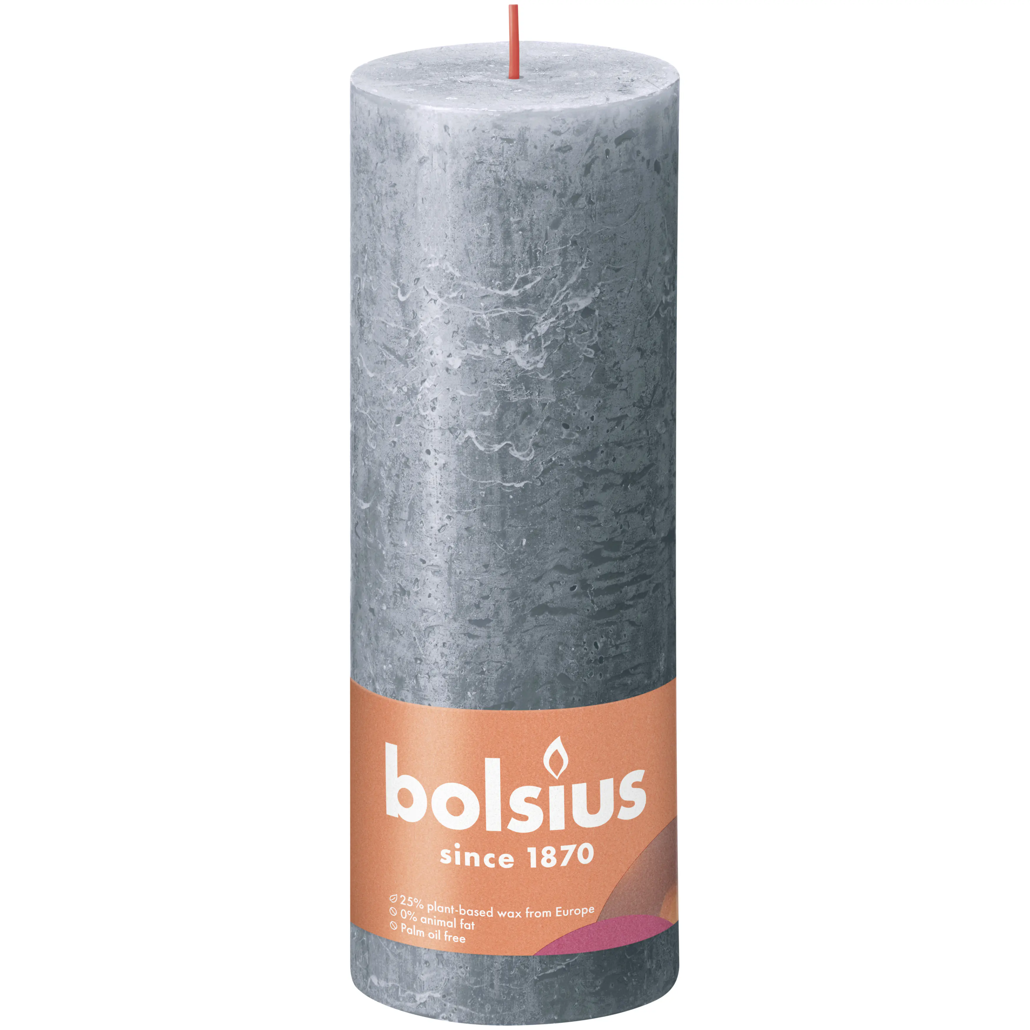 Bolsius Rustik Stumpenkerze 190/68 mm Schieferblau