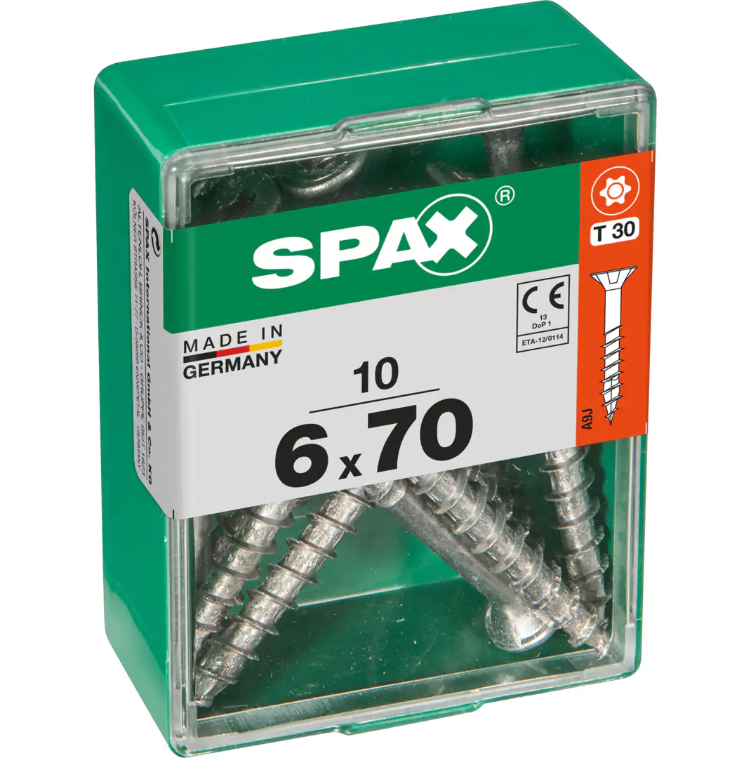 Spax Universalschrauben 6.0 x 70 mm TX 30 - 10 Stk. Spax Universalschrauben 6.0 x 70 mm TX 30 - 10 Stk.