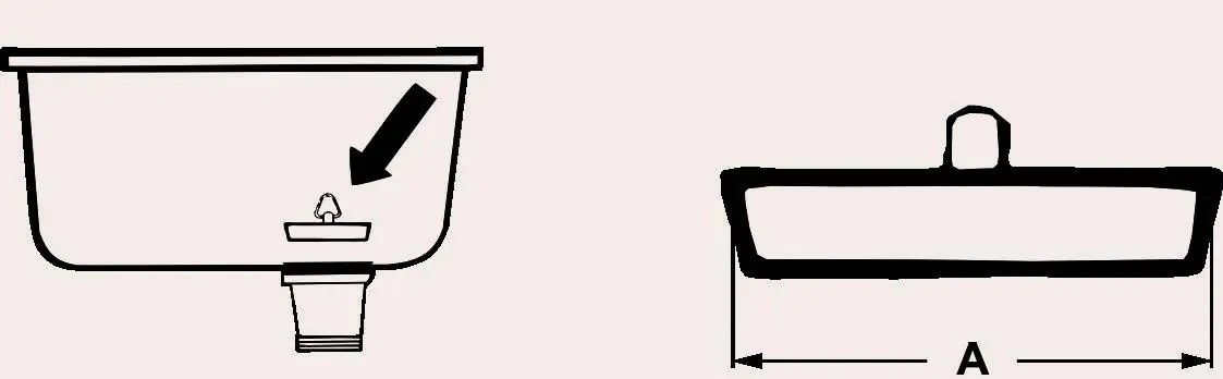 Cornat Ventilstopfen Ø 48,5mm, für Waschtisch-Ablaufventile