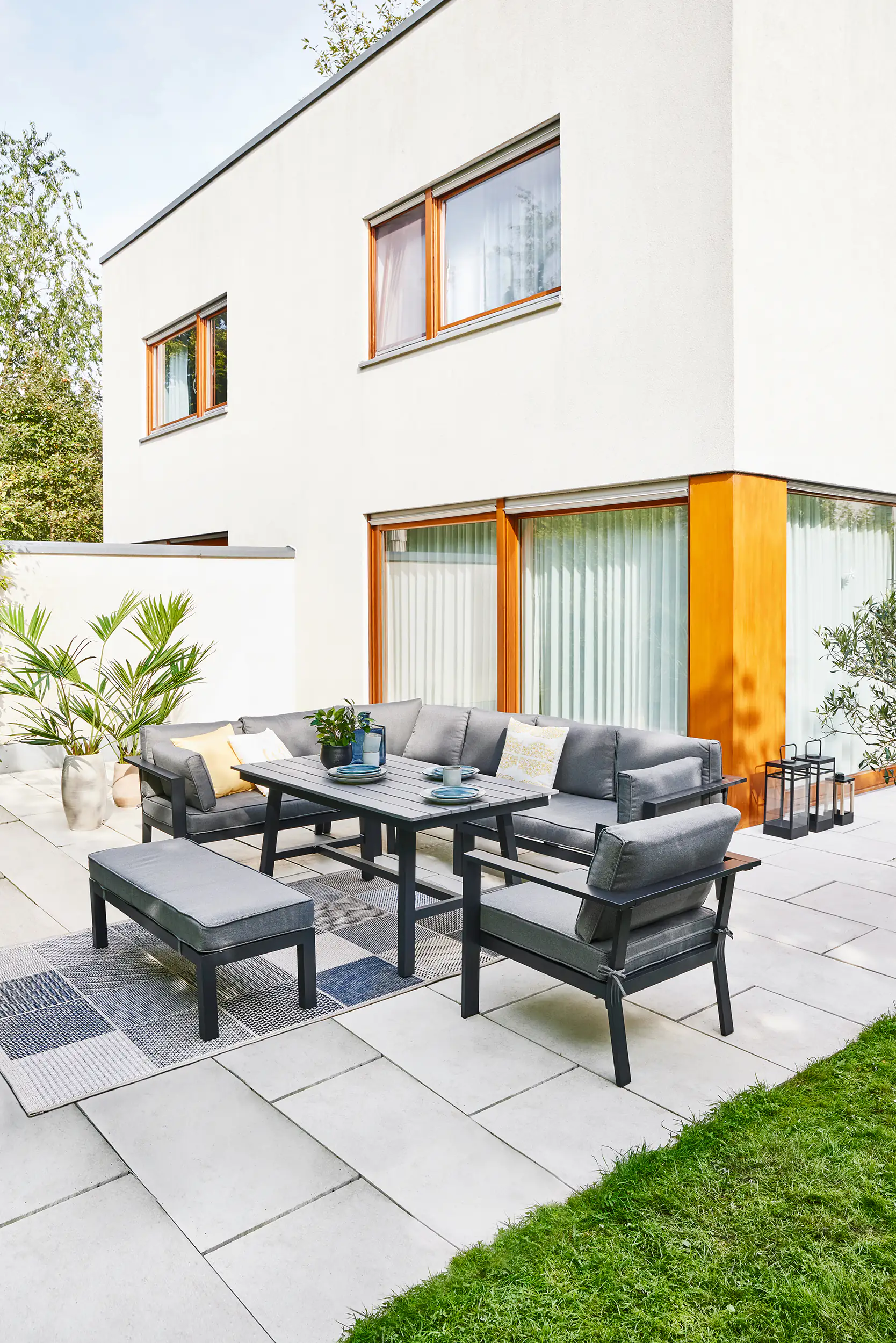 4333692227247_07 Primaster Dining Lounge Möbelset Colmar, variabel stellbar