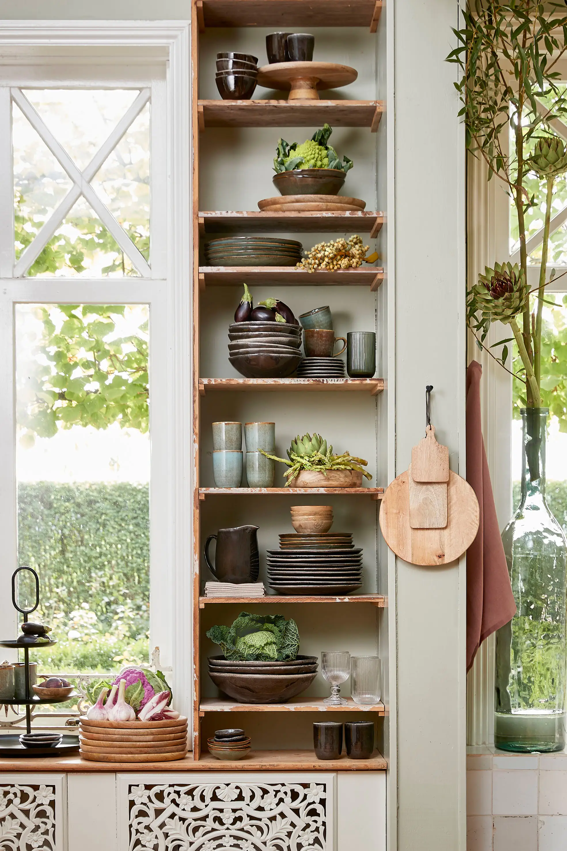 Mica Tranchierbrett Duko Mangoholz rund H 1 x B 29 x T 22 cm braun