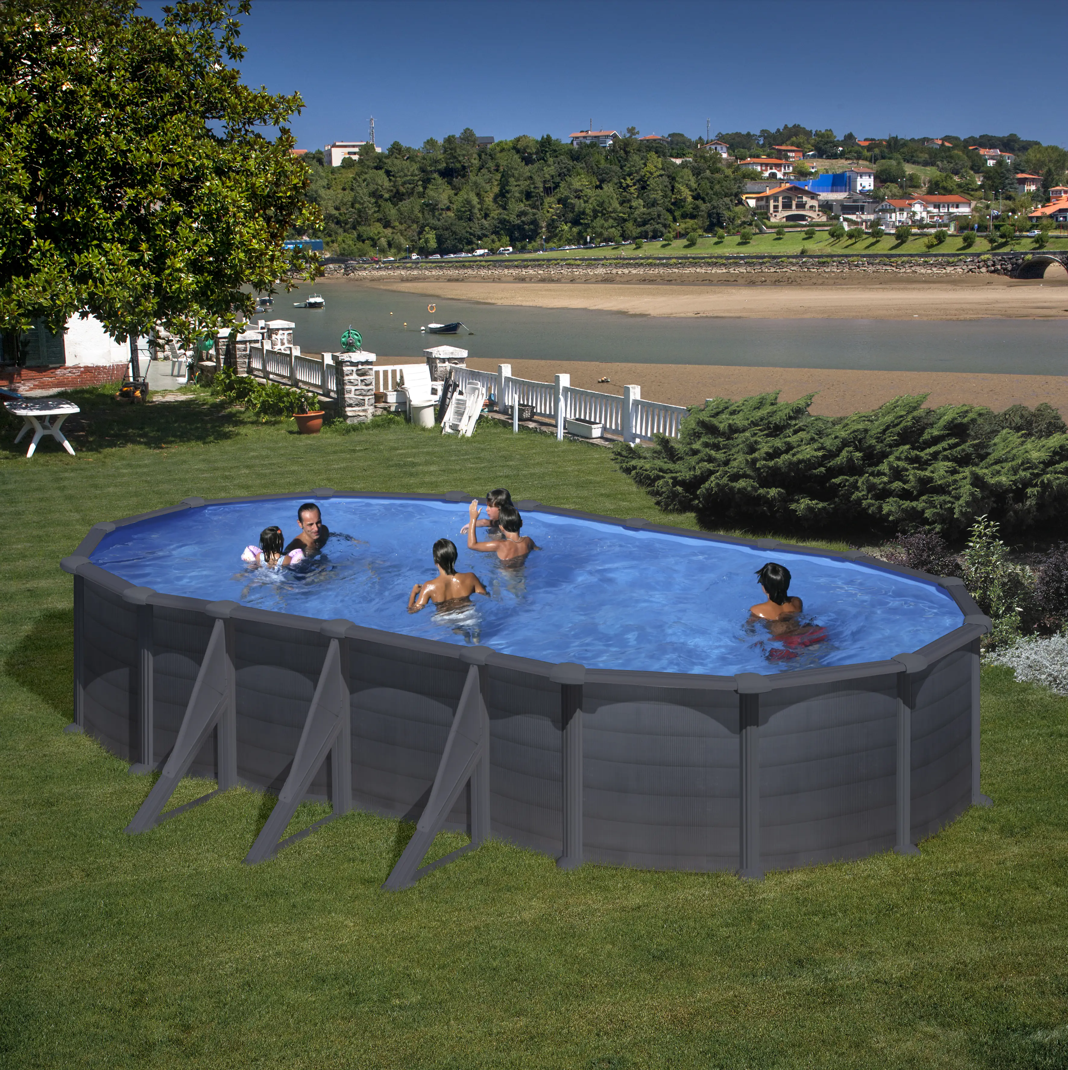 8412081272405_4 Gre Stahlwandpool Granada oval 730 x 375 x 132 cm, graphit