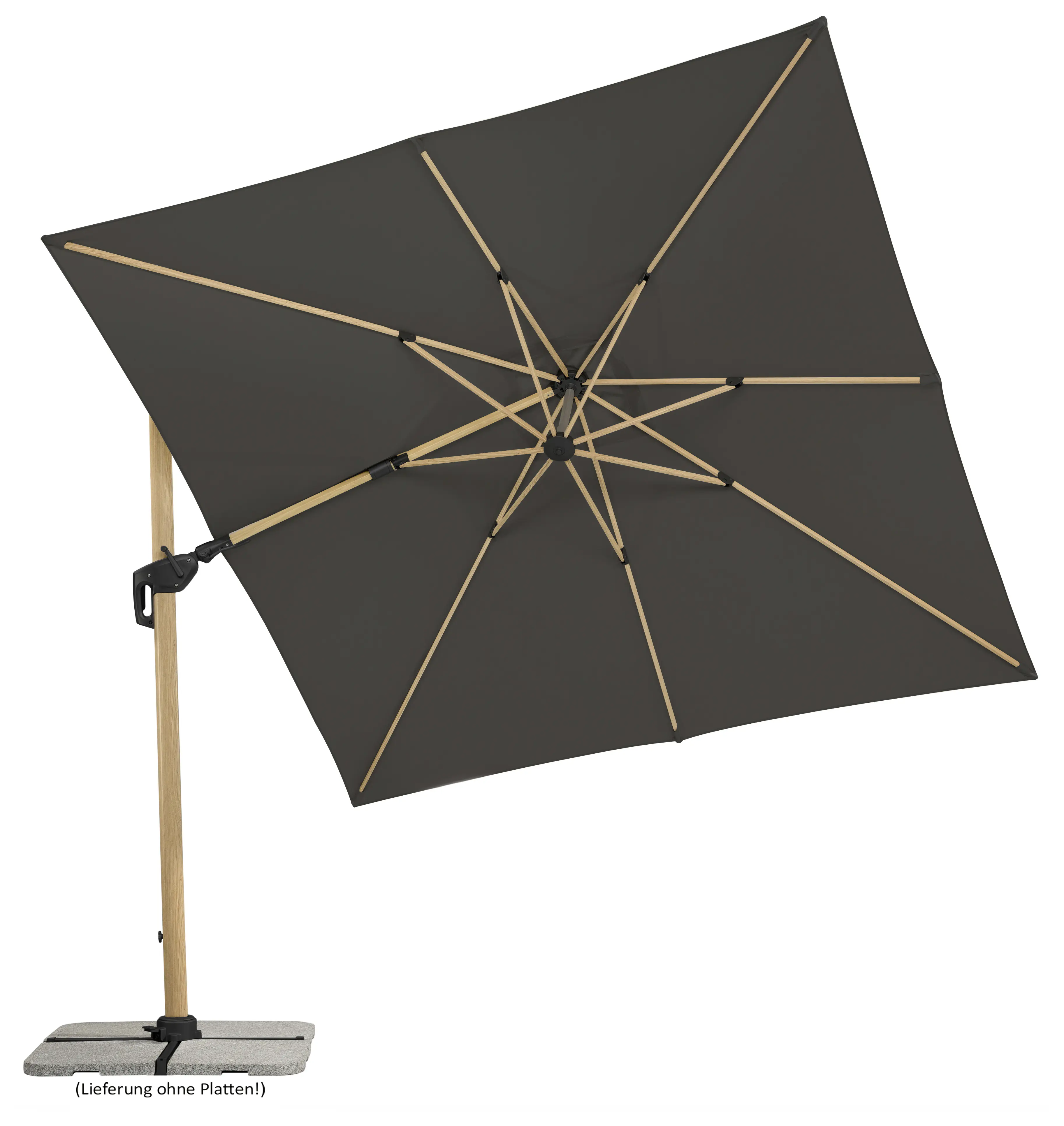 Schneider Sonnenschirm Rhodos Twist Woody anthrazit 300 x 300 cm Schneider Sonnenschirm Rhodos Twist Woody anthrazit 300 x 300 cm